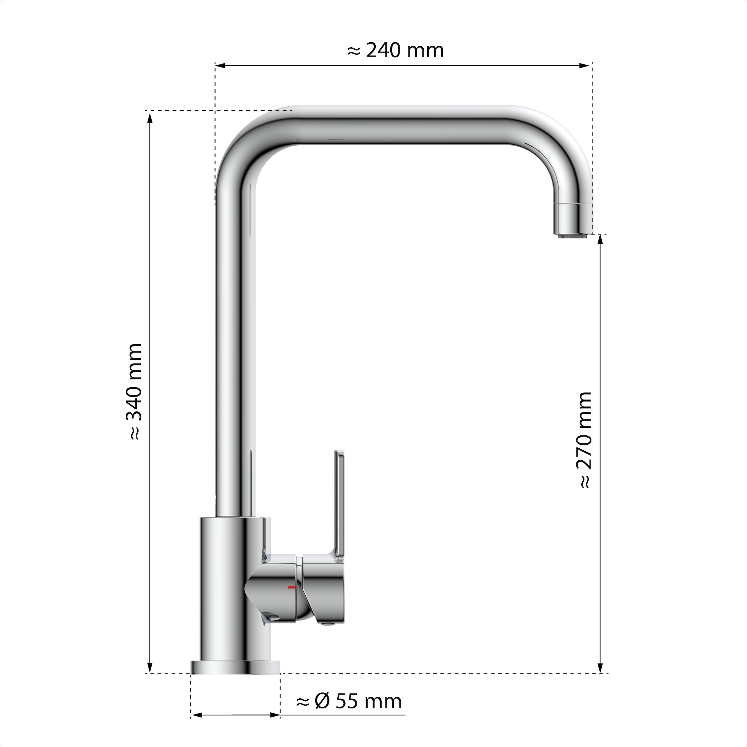 Eisl Spültischarmatur »Futura« Niederdruckarmatur, Dripless, Cold-Start, 360° schwenkbar