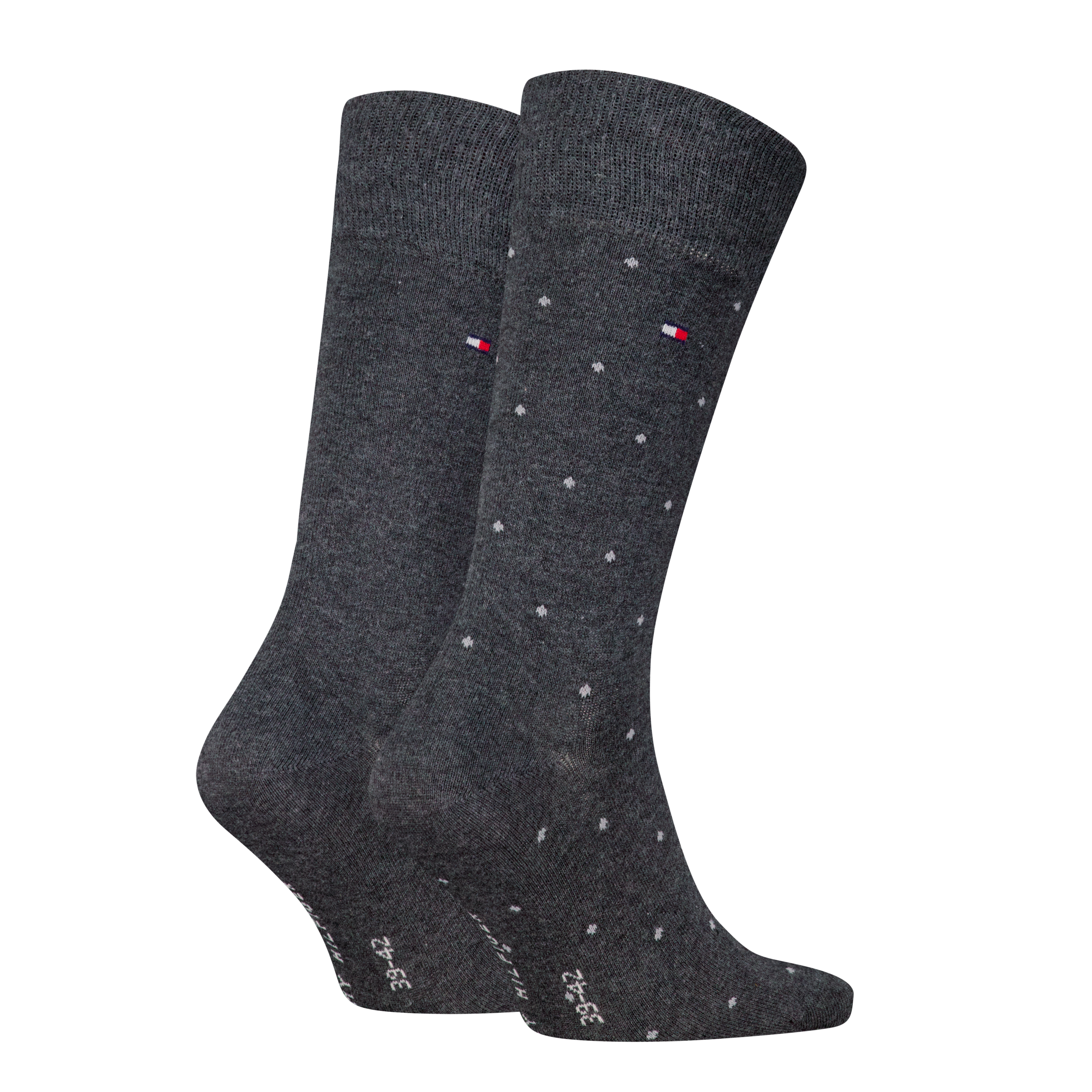 Tommy Hilfiger Chaussettes »TH MEN SOCK 2P DOT« 2 paires, 2 Couple tlg. avec estampillage de marque classique