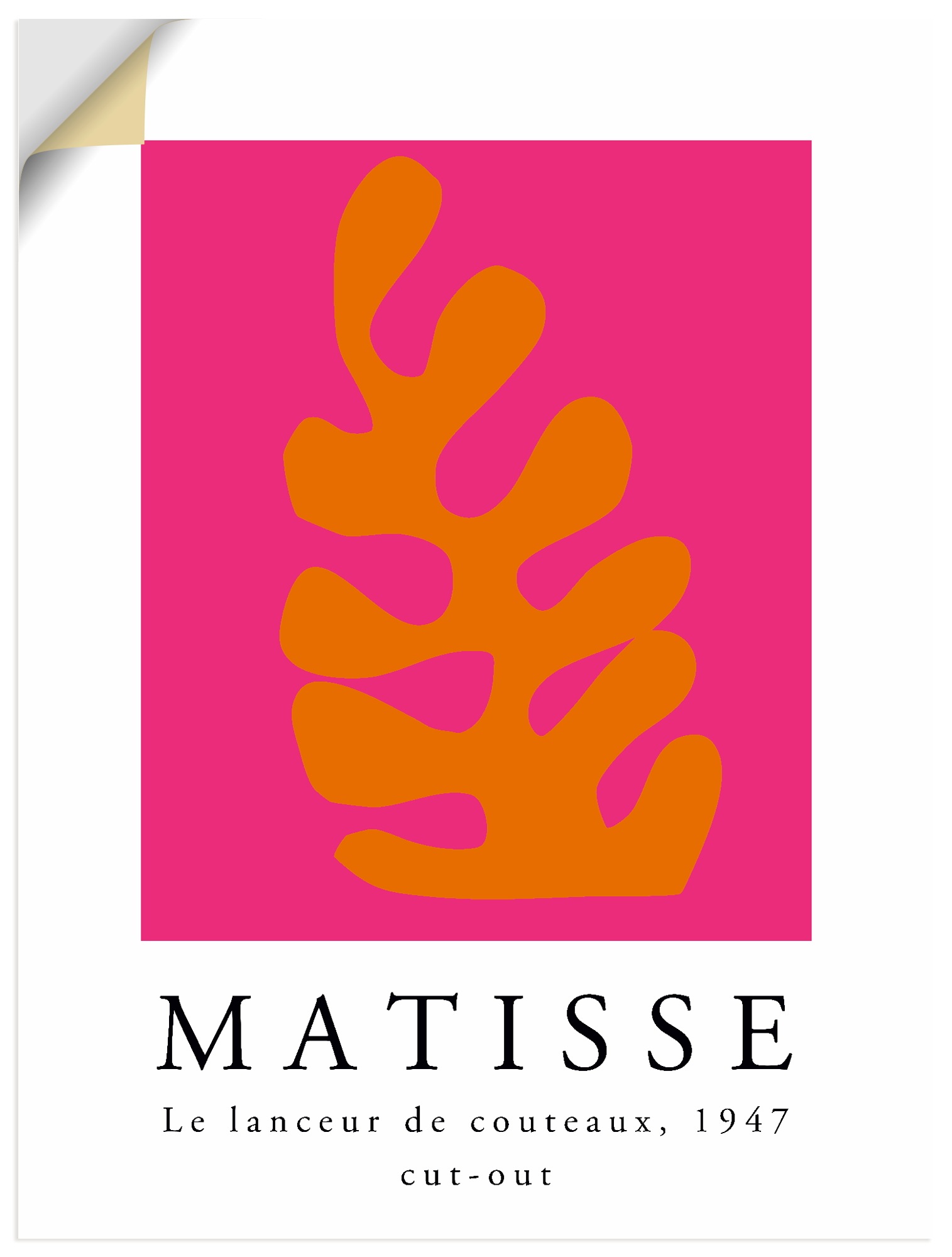 Artland Wandbild »Matisse der Messerwerfer - orange« Muster 1 Stk. tlg. als Alubild, Leinwandbild, Poster, Wandaufkleber in verschied. Grössen