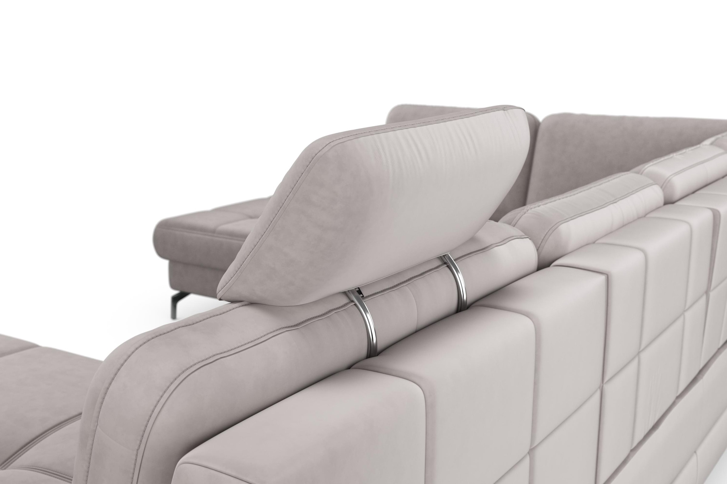 sit&more Wohnlandschaft »Bendigo U-Form« inklusive Sitztiefenverstellung, Bodenfreiheit 12 cm, in 2 Fussfarben