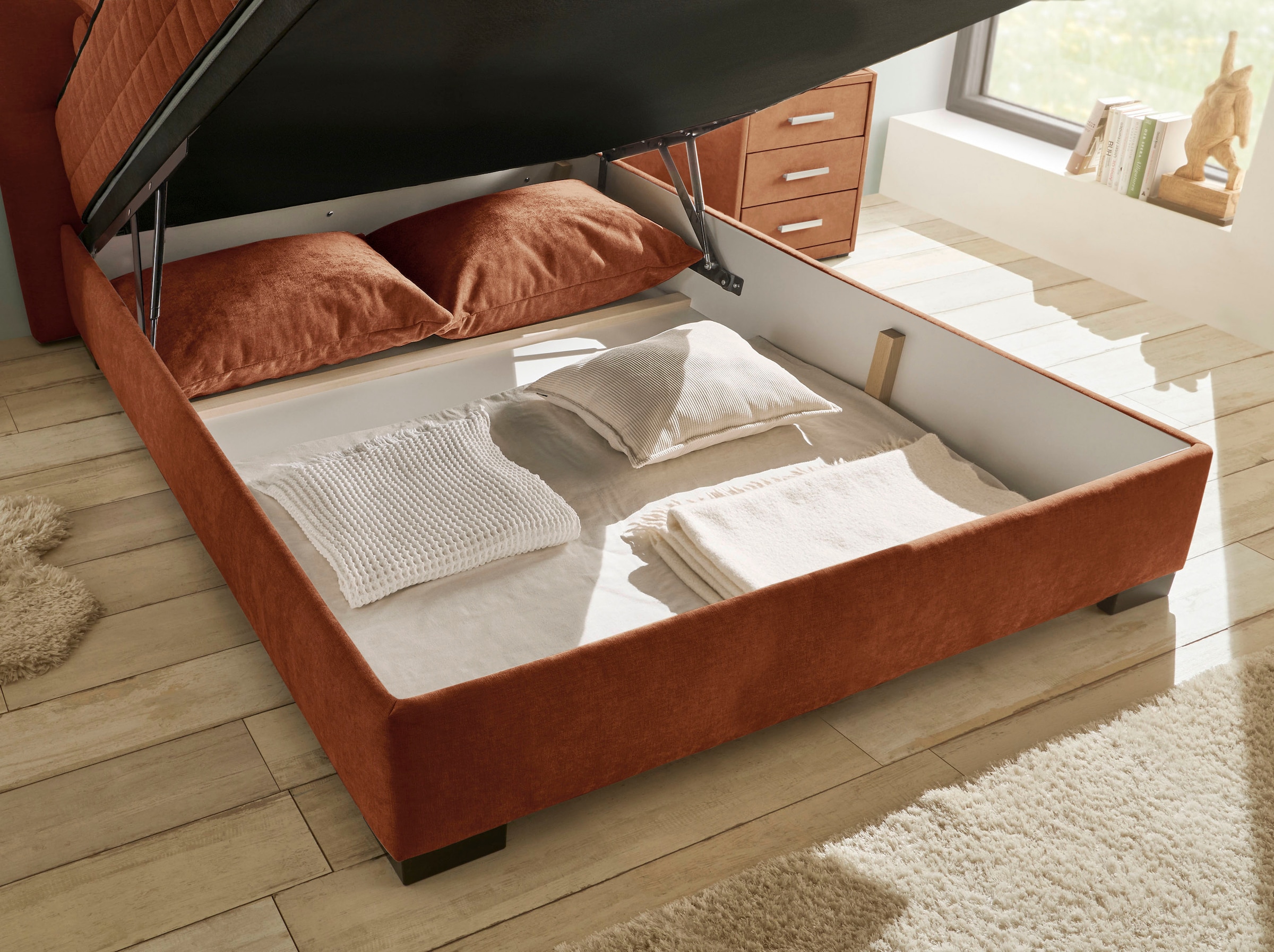 ED EXCITING DESIGN Boxbett »Nagol« mit Bettkasten, mit Wendematratze, erhältlich in verschiedenen Breiten