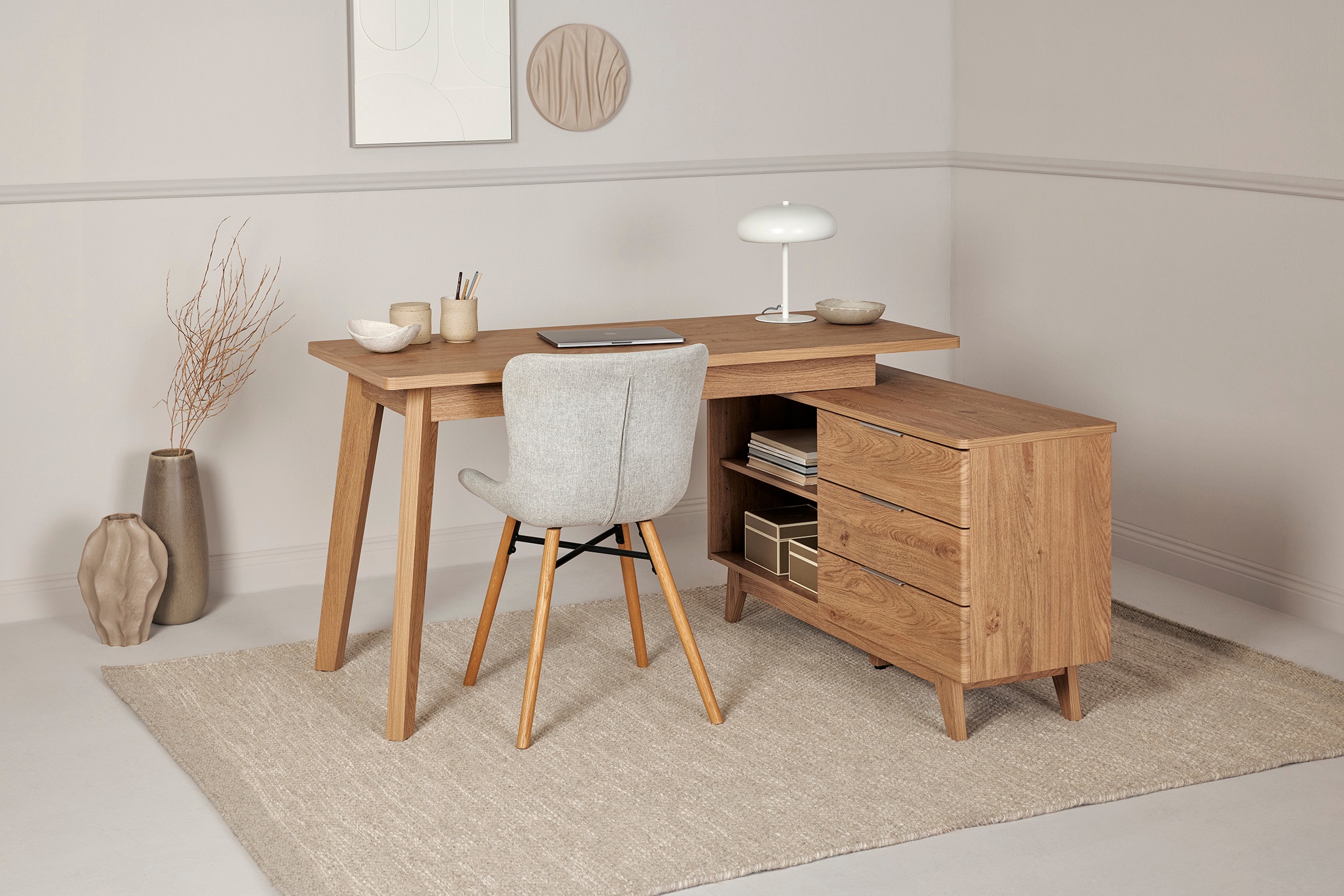 Jahnke Eckschreibtisch »LIBRE D 240 E« 1 Stk. tlg. wechselseitig montierbar, Breite ca. 140 cm