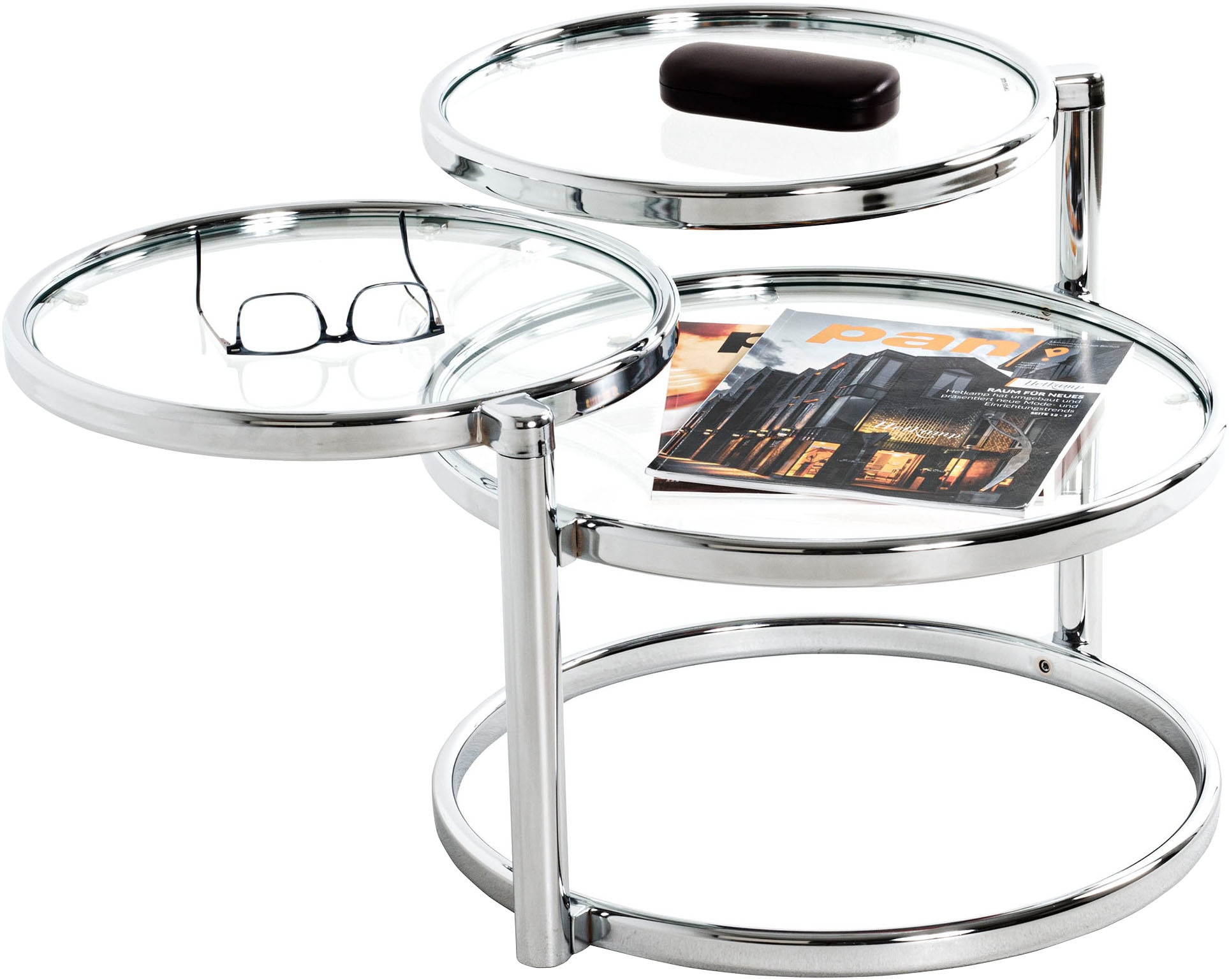 HAKU Table basse »Sofatisch, Wohnzimmertisch« 1 cuis tlg. rond - en métal argenté - Ø/H / cm