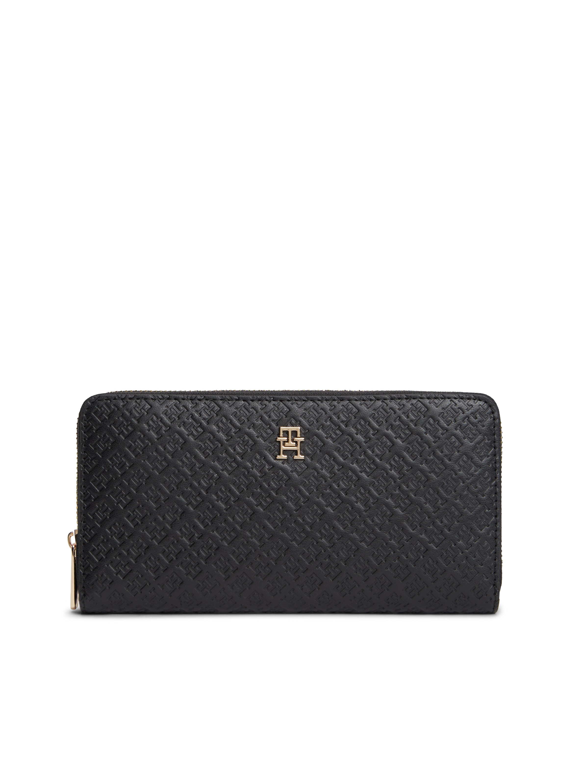 Image of Tommy Hilfiger Geldbörse "TH ICON LRG ZA MONO" Damen Geldbeutel, Portemonnaie mit TH-Schmucklogo