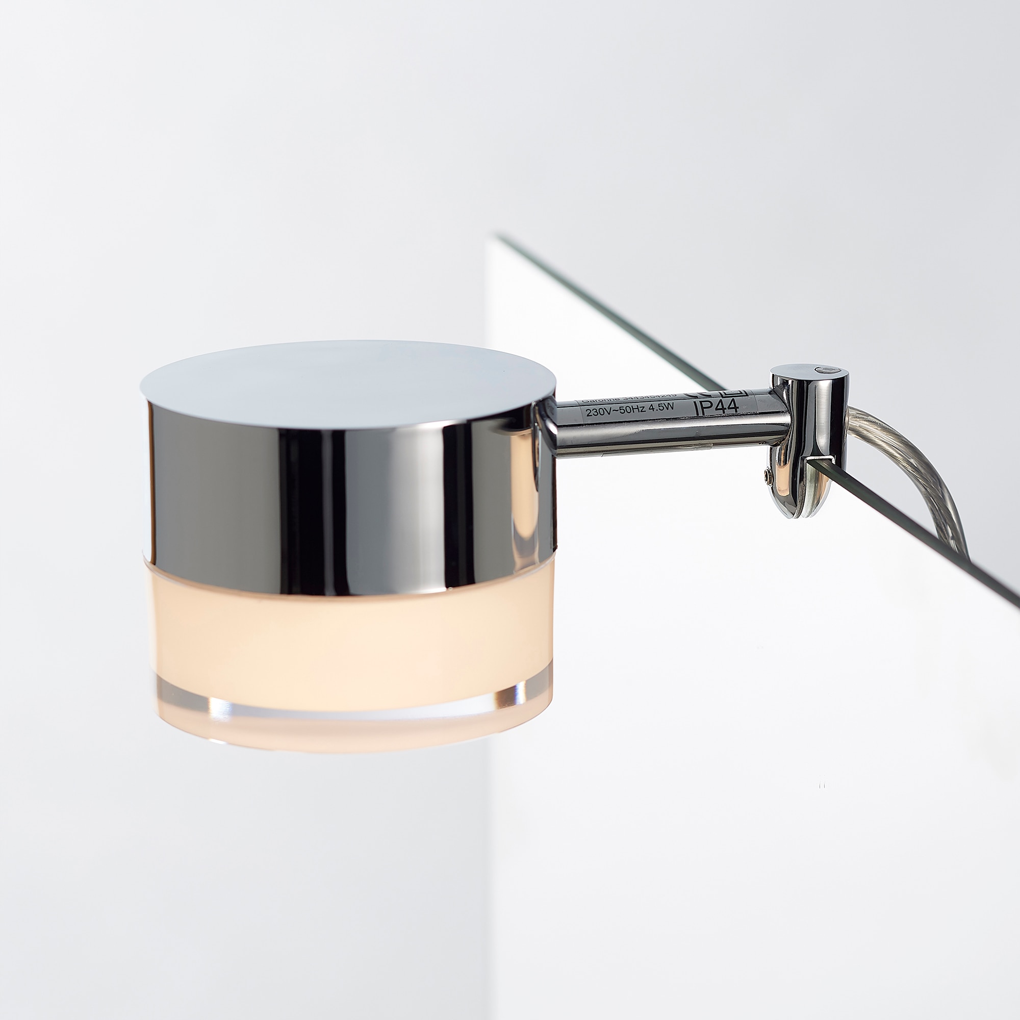 Loevschall Spiegelleuchte »Elegante LED-Spiegelleuchte fürs Bad, Schminklicht, Badleute«, Leuchtmittel LED-Modul | LED fest integriert, warmweissem Licht, einfache Montage, IP44-zertifiziert, rund, langlebig