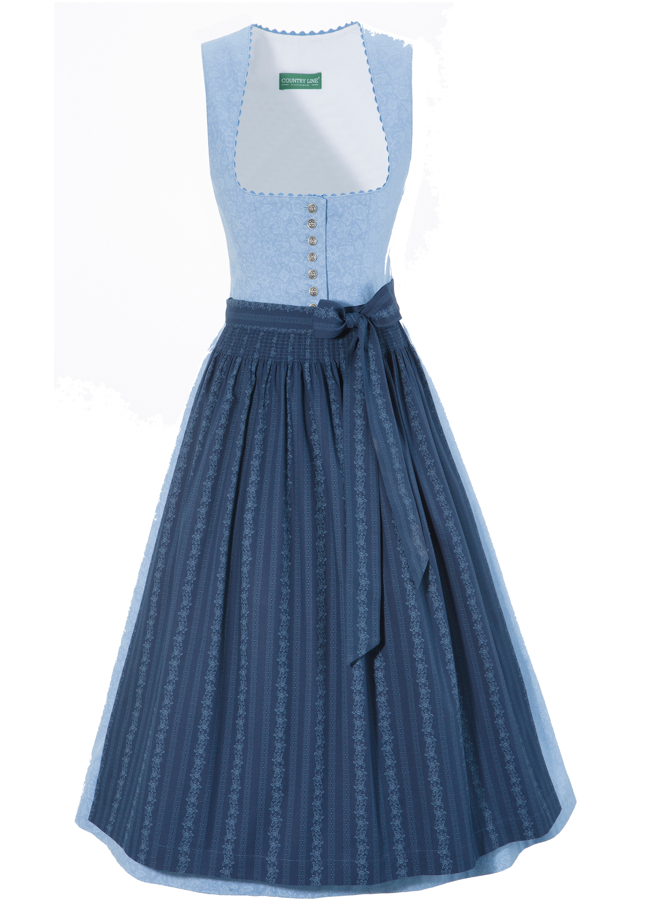 Dirndl midi mit Metallknöpfen