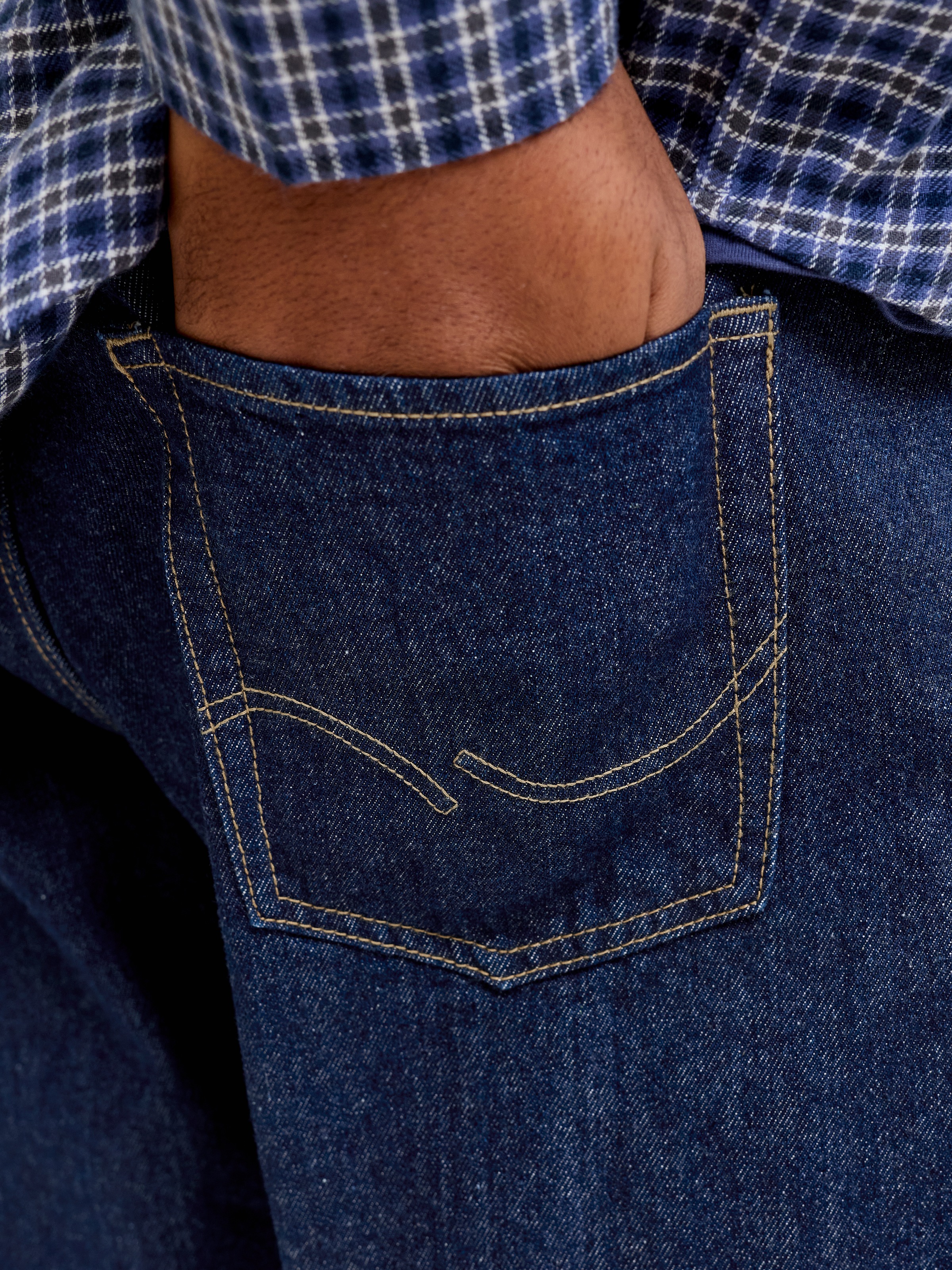Jack & Jones PlusSize Jeans Relax-fit »JJICHRIS JJORIGINAL AT 054 SN PLS« coton, coupe décontractée