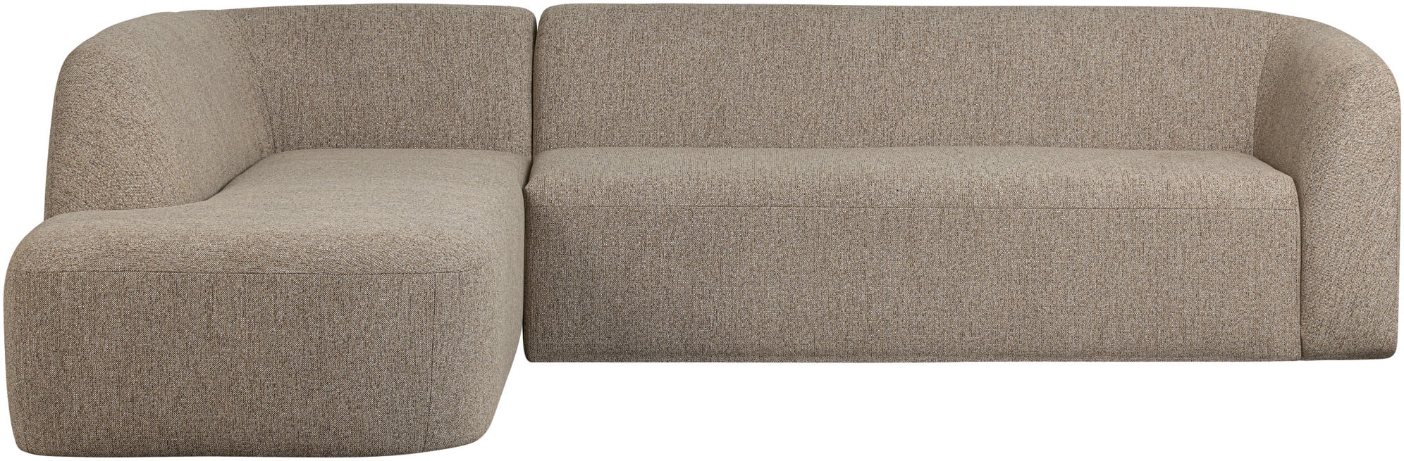 Image of WOOOD Ecksofa "Sloping Bezug mit Zickzack-Federung, H 77 x B 274 x T 225/87 cm" Chenille-Bezug,Tragkraft 250 kg, Gute Verschleissfestigkeit