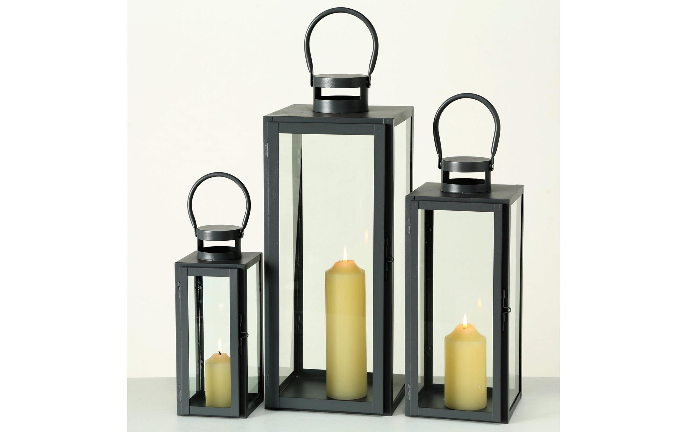 BOLTZE Kerzenlaterne »Arana 3-teilig«