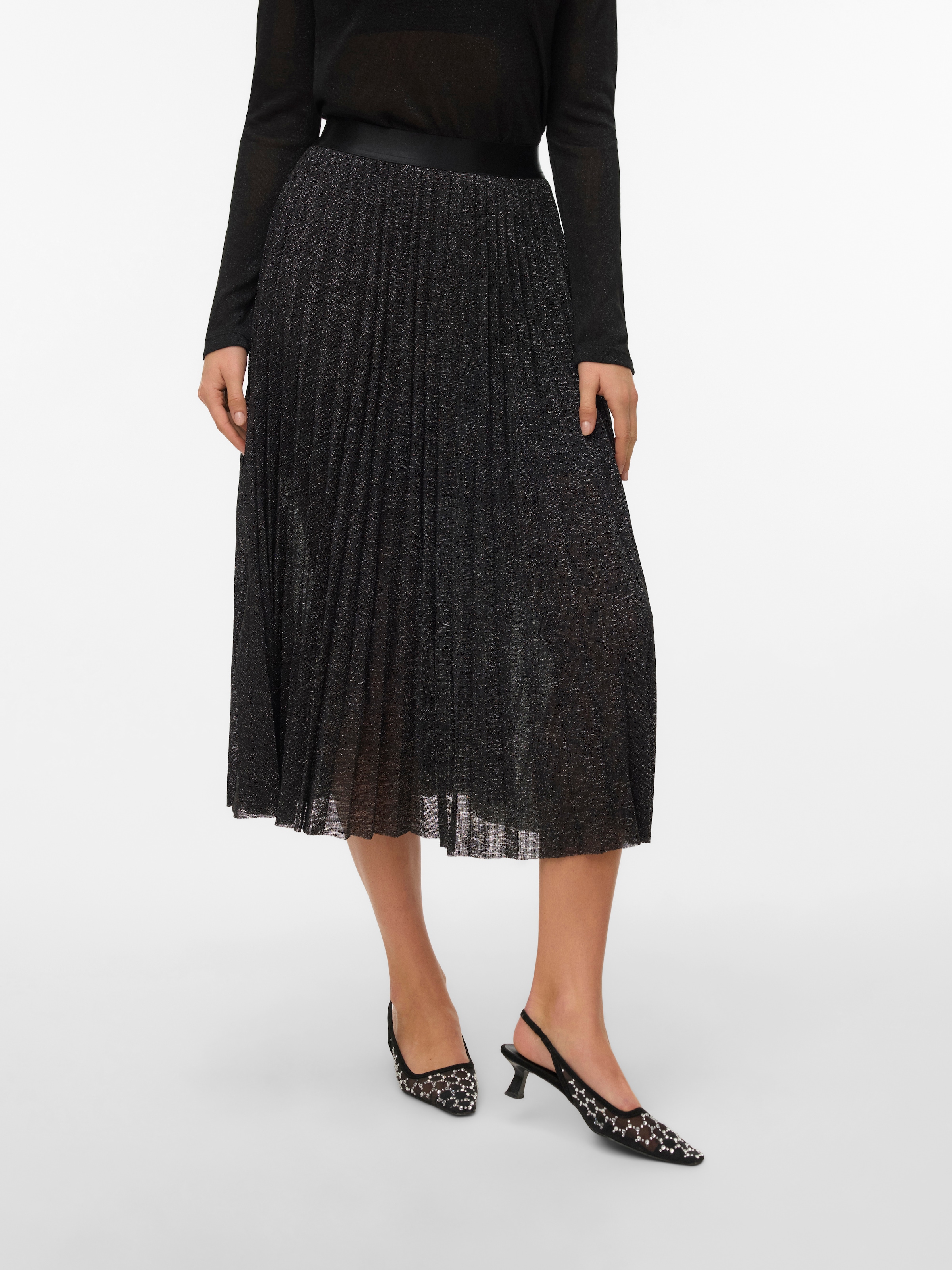 Image of Vero Moda Plisseerock "VMHENLEY MW 7/8 SKIRT JRS BTQ"