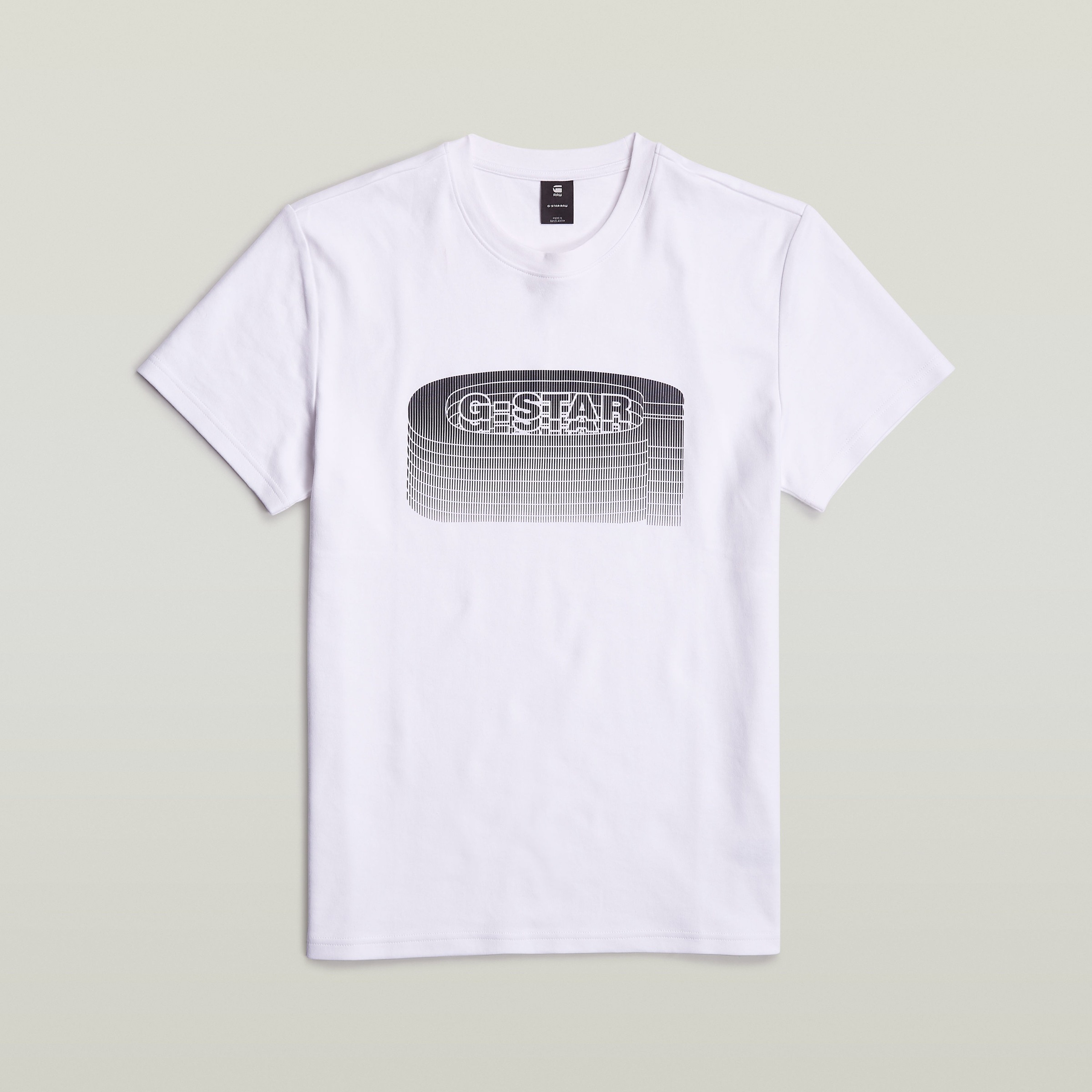 G-STAR Print-Shirt »Stacked Old Skool Logo R«
