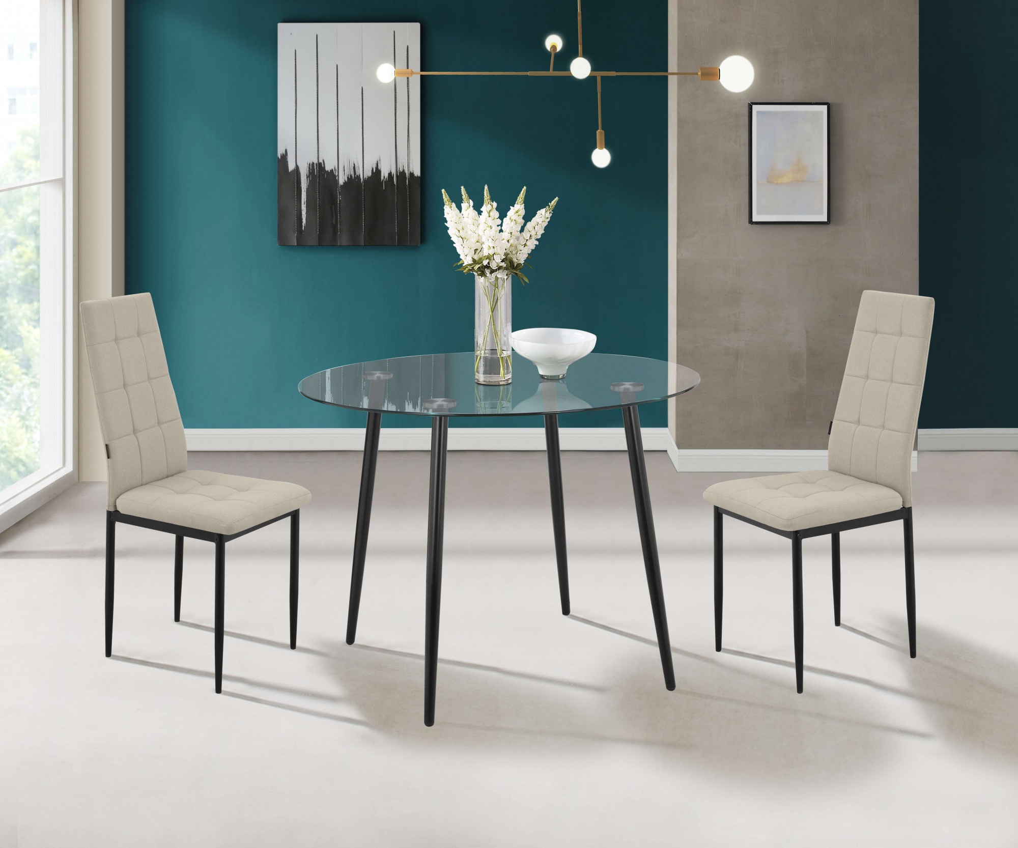 INOSIGN Esszimmerstuhl »Moana«, (Set), 2 St., Webstoff, Mit Steppung
