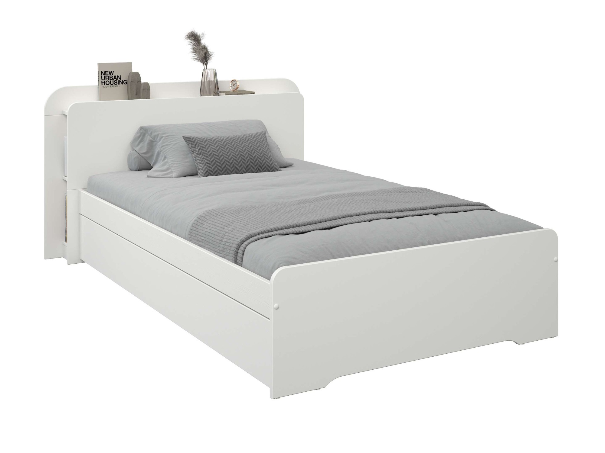 Image of GOODproduct Bett "Ismund, Stauraum im Kofteil, Stauraumbett" inklusive Lattenrost, teilmassiv, Bettkasten optional