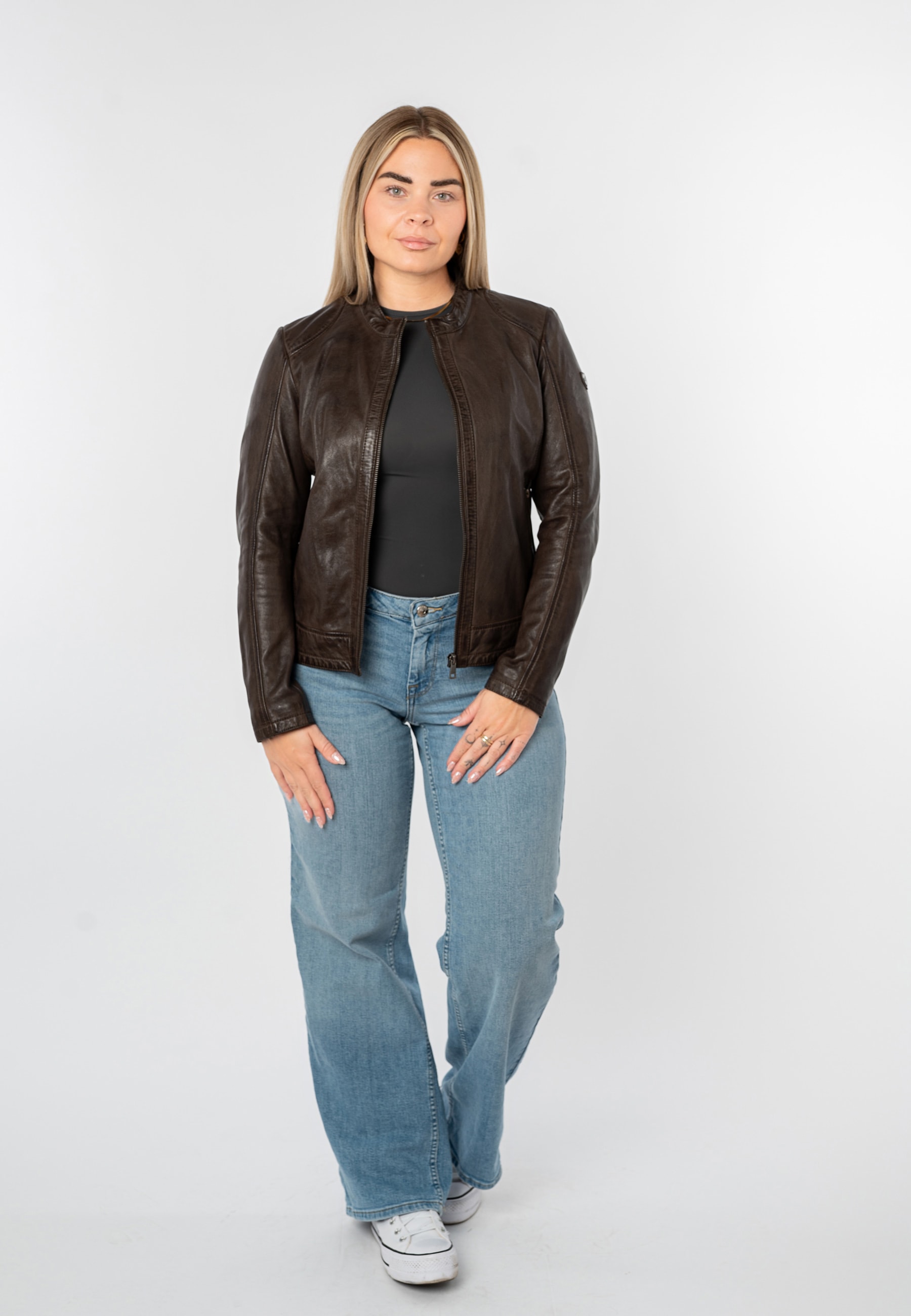 Mauritius Veste en cuir »MWYouvie« mit Stehkragen