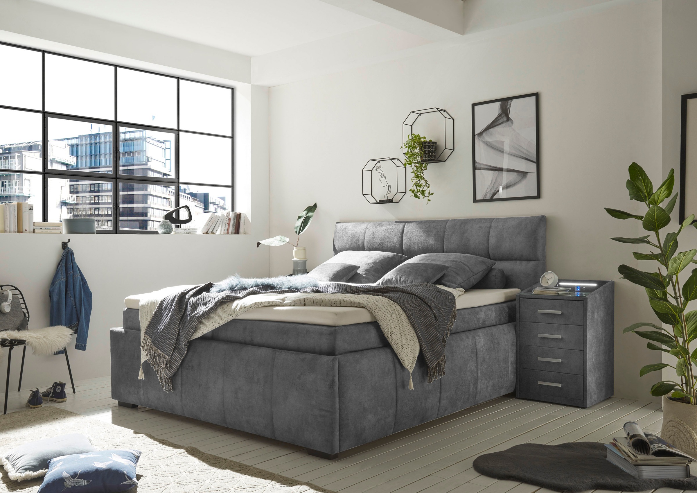 Image of ED EXCITING DESIGN Boxbett "Avidano" inkl. zwei Bettkästen