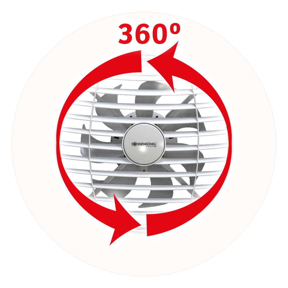 Sonnenkönig Deckenventilator »Orbit, Leistung 75W, Laufruhig, 1 / 2 / 4 h Timer, Fernbedienung«, 3 Stufen, Memory Funktion, LED-Licht in 3 Stufen
