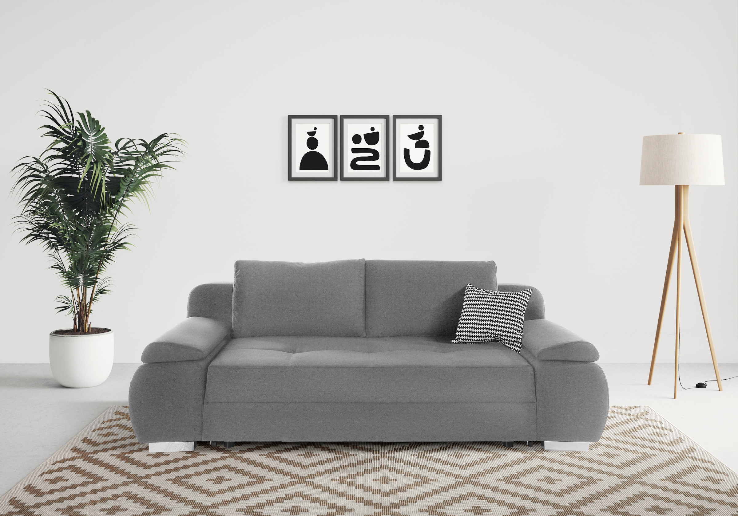 INOSIGN Schlafsofa »Pumo«, mit Boxspring-Aufbau, Bettfunktion und Bettkasten, inklusive Federkern