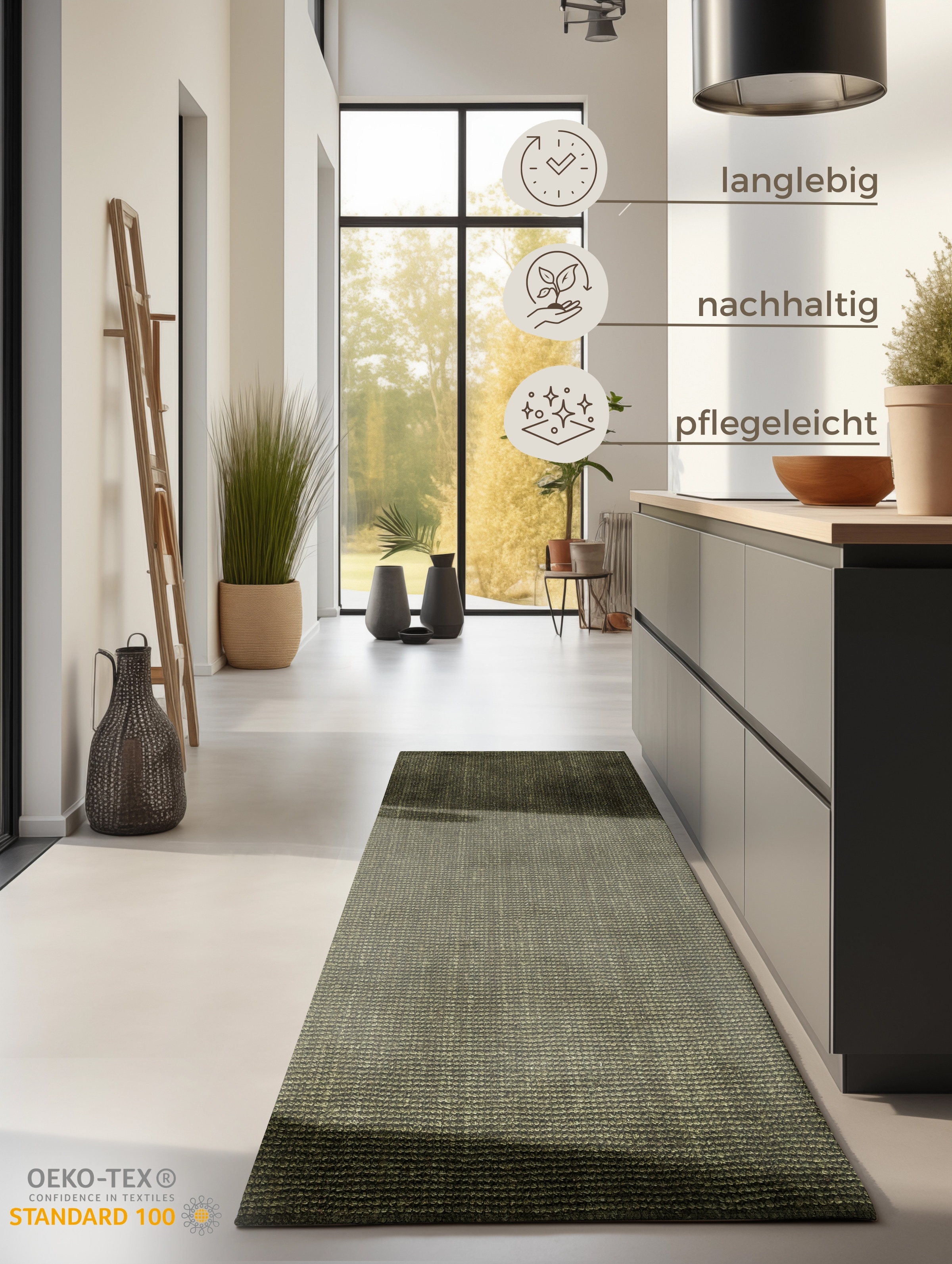 HANSE Home Teppich »Jaipur Juteteppich, als Läufer und in Rund«, rechteckig, 10 mm Höhe, 100% Naturfaser, Wohnzimmer, Esszimmer, Schlafzimmer, GRS