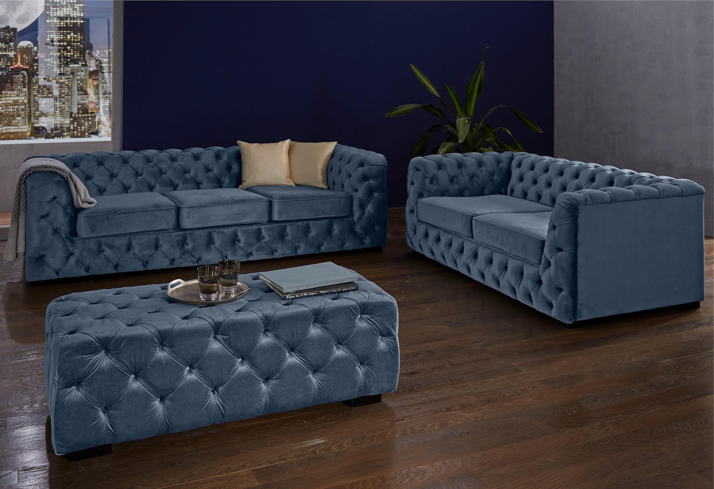 Guido Maria Kretschmer Home&Living Chesterfield-Sofa »Kalina«, klassische Chesterfield-Knopfheftung, sehr hochwertige Verarbeitung