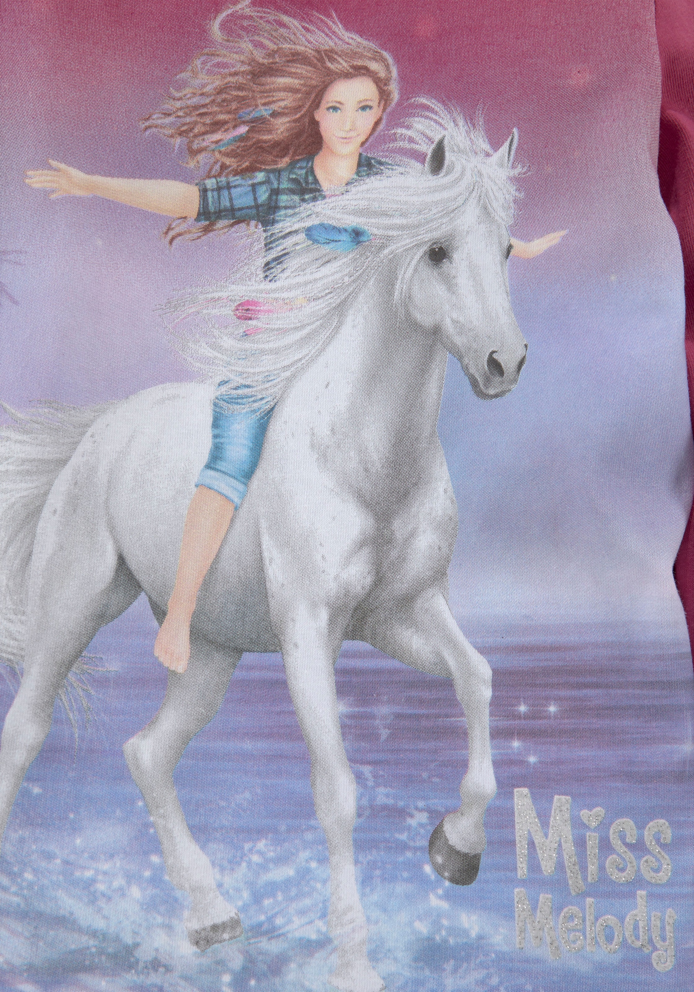 Miss Trendige Mindestbestellwert mit Pferdemotiv Melody - kaufen ohne Langarmshirt, schönem versandkostenfrei