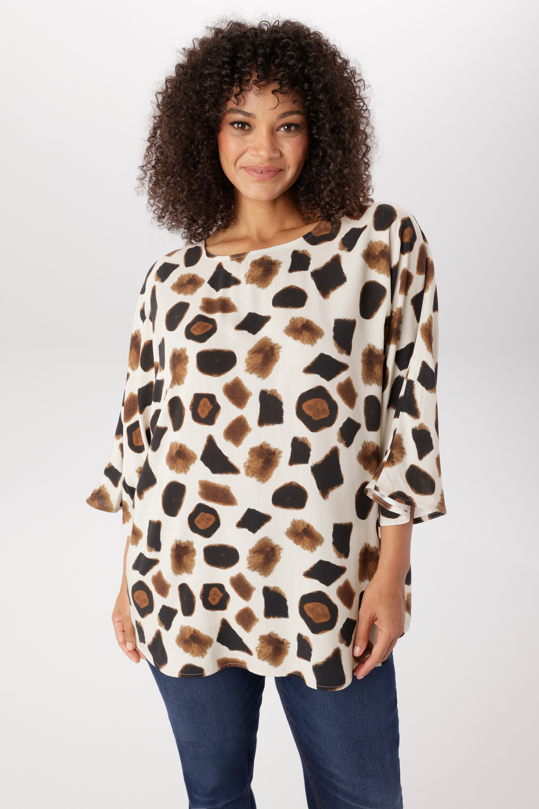Image of Aniston PLUS Schlupfbluse in trendigem Animalprint - NEUE KOLLEKTION