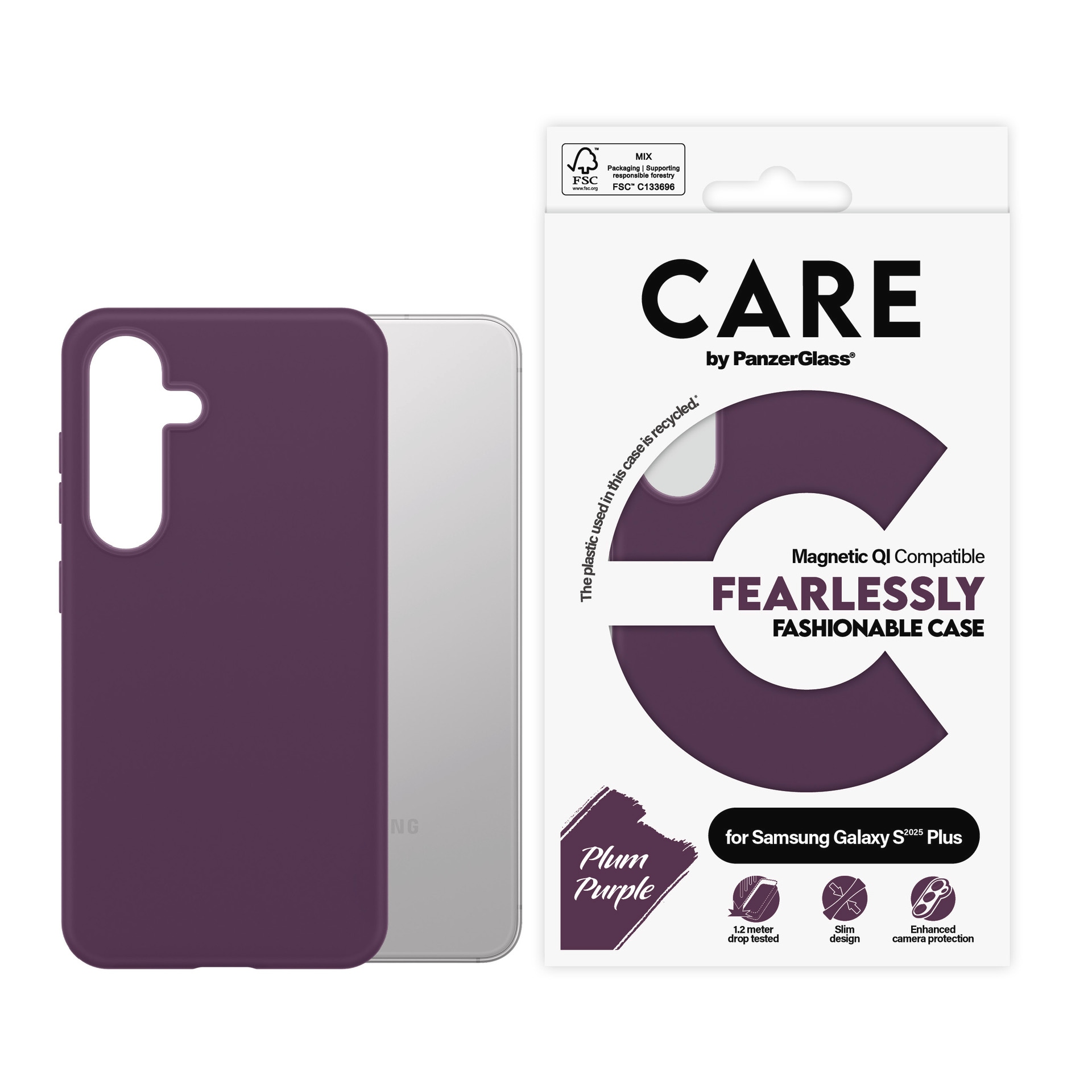 Image of CARE by PanzerGlass Handyhülle "Magnetic QI Fearlessly Fashionable Case für Samsung Galaxy S25 Plus" Smartphones Backcover, Schutzhülle, Handyschutzhülle, Case, Schutzcase, stossfest