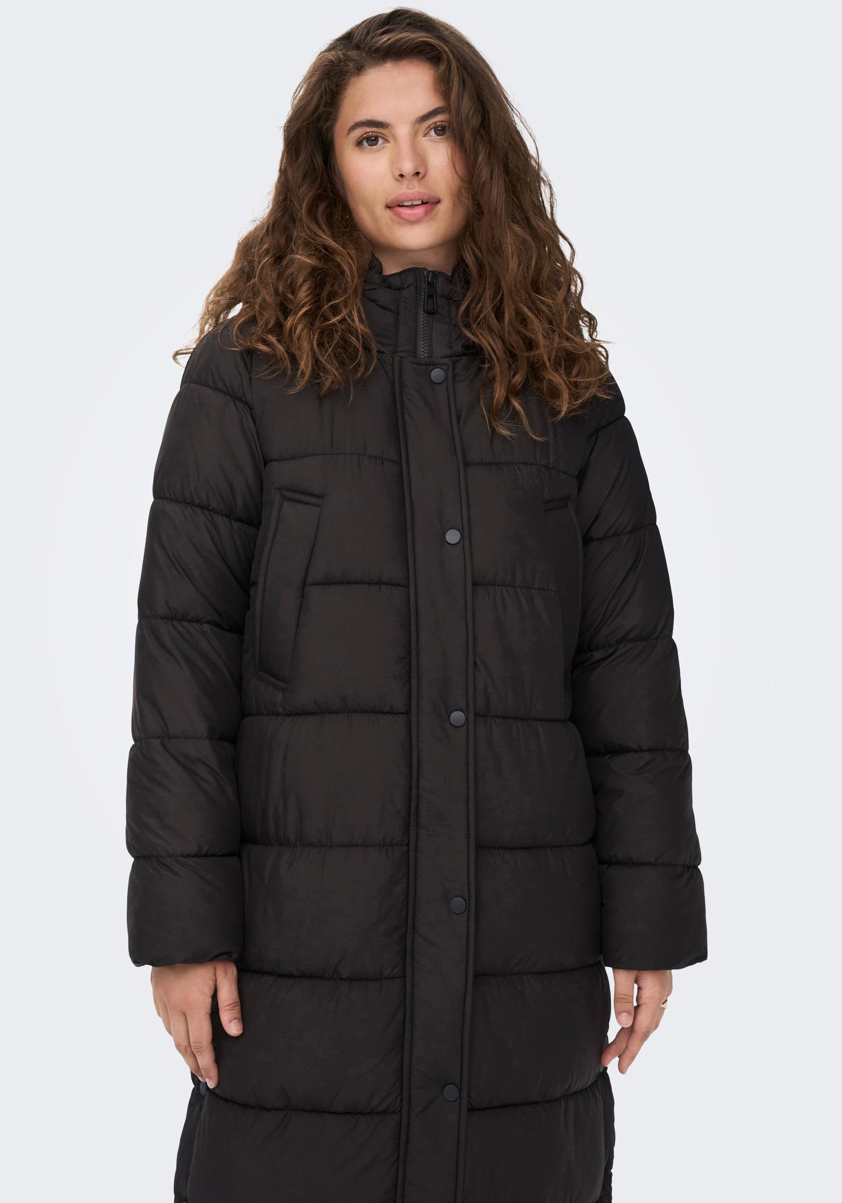Image of Only Steppmantel »ONLCAMMIE X- LONG QUILTED COAT OTW«, mit Kapuze bei Ackermann Versand Schweiz