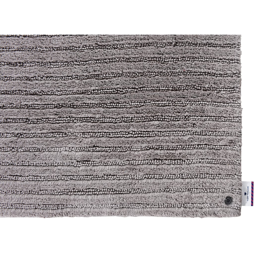 TOM TAILOR HOME Badematte »Cotton Stripes«, Höhe 20 mm, rutschhemmend beschichtet, fussbodenheizungsgeeignet-strapazierfähig