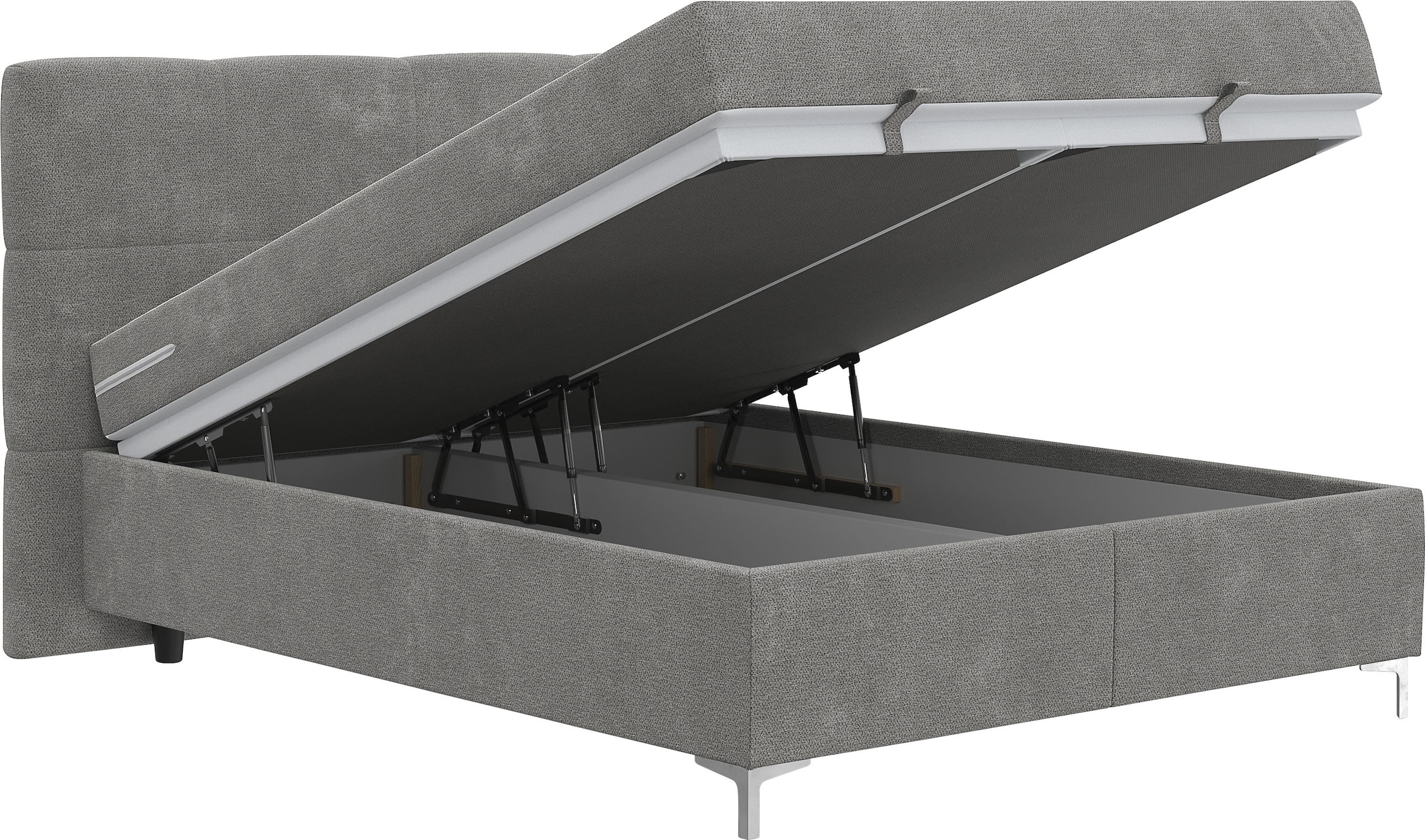 COTTA Boxbett »KIMY, Stauraumbett mit Bettkasten & Taschenfederkernmatratze H3« mit Kaltschaumtopper, Gewebe- oder Struktur-Bezug, 160/180 cm x 200 cm