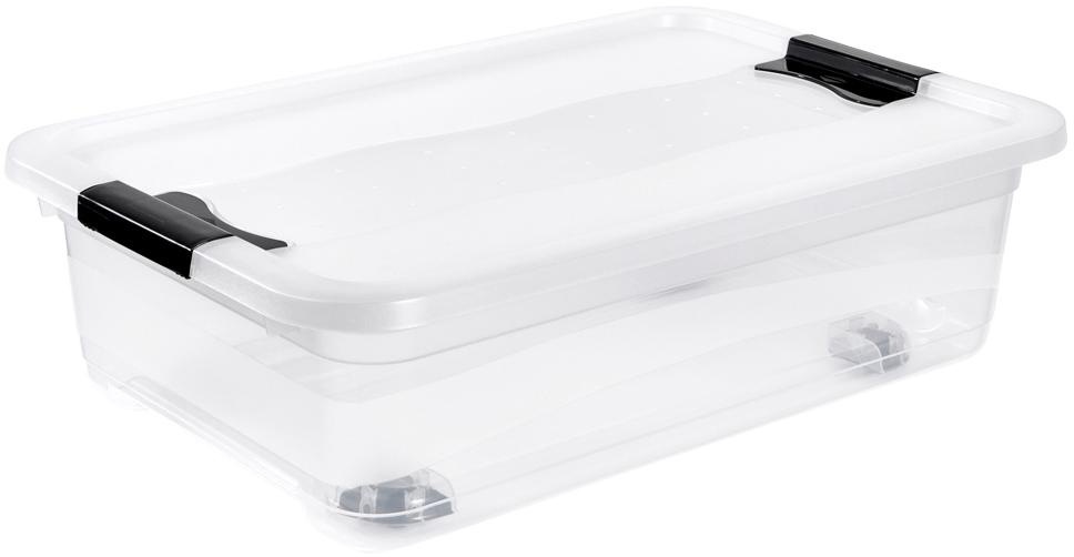 Image of keeeper Organizer "konrad" Aufbewahrungsbox, 28 L, mit Rollen, Deckel, Schiebeverschluss