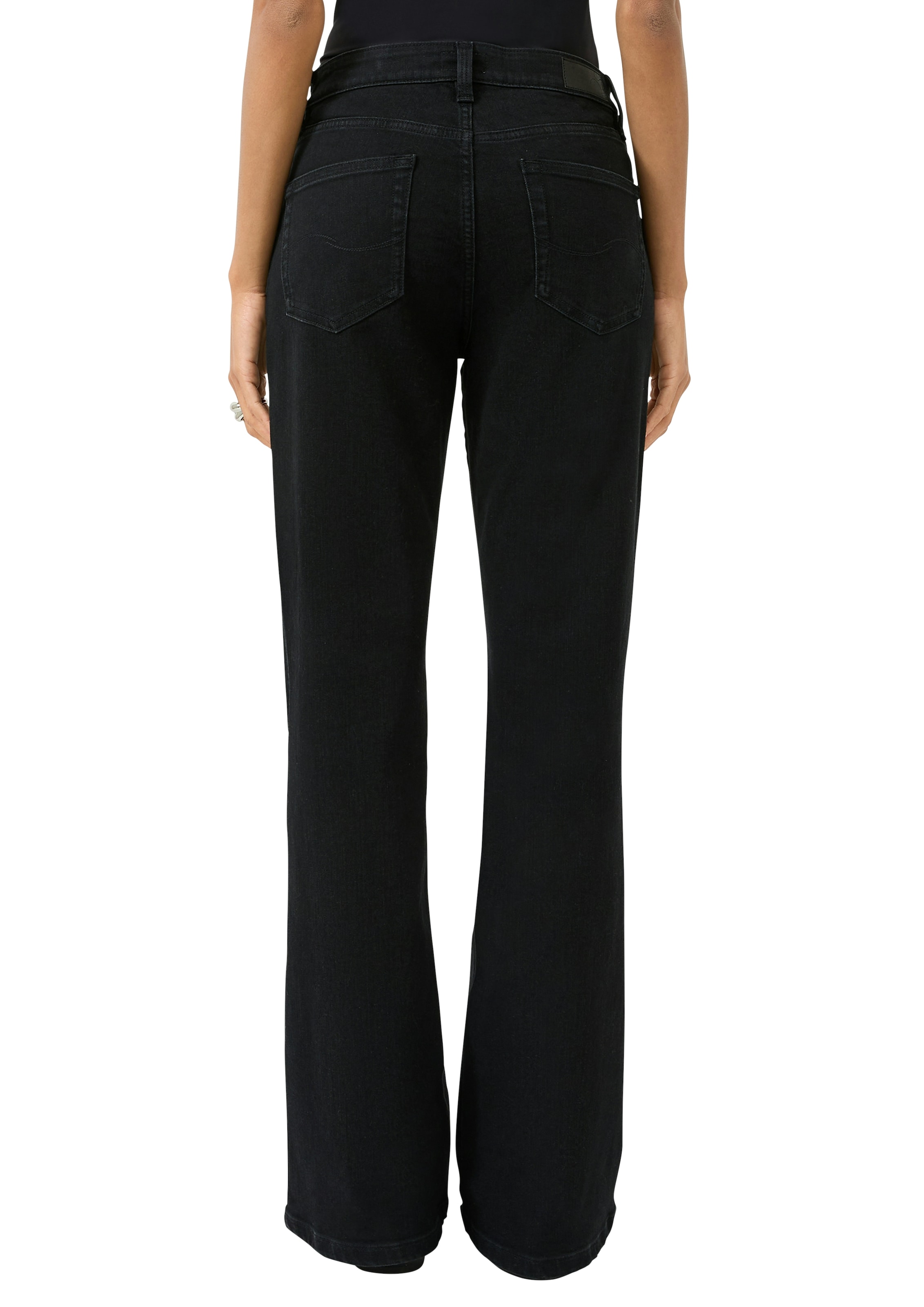 QS 5-Pocket-Jeans mit Schlag und Stretch