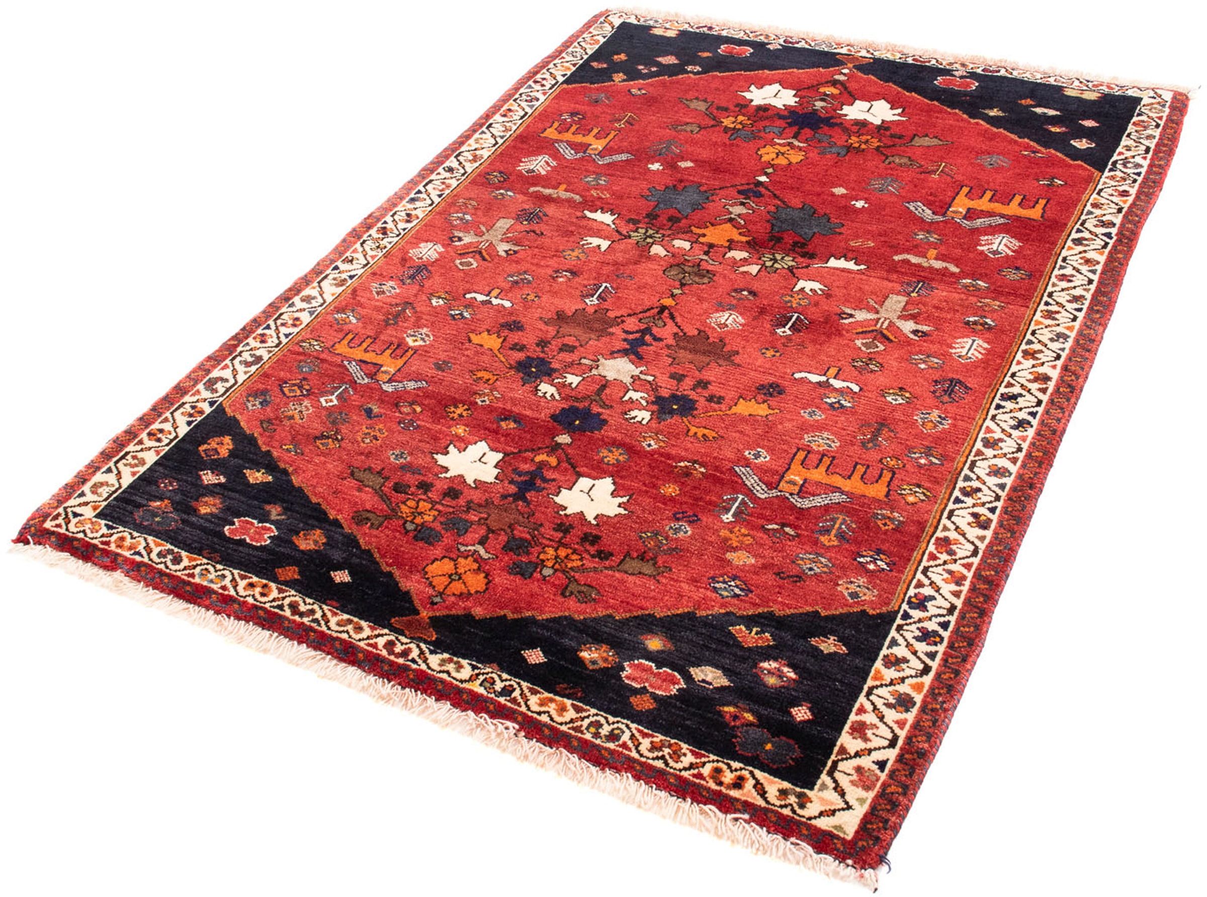 Image of morgenland Orientteppich »Perser - Nomadic - 152 x 110 cm - dunkelrot«, rechteckig, 10 mm Höhe, Wohnzimmer, Handgeknüpft, Einzelstück mit Zertifikat bei Ackermann Versand Schweiz