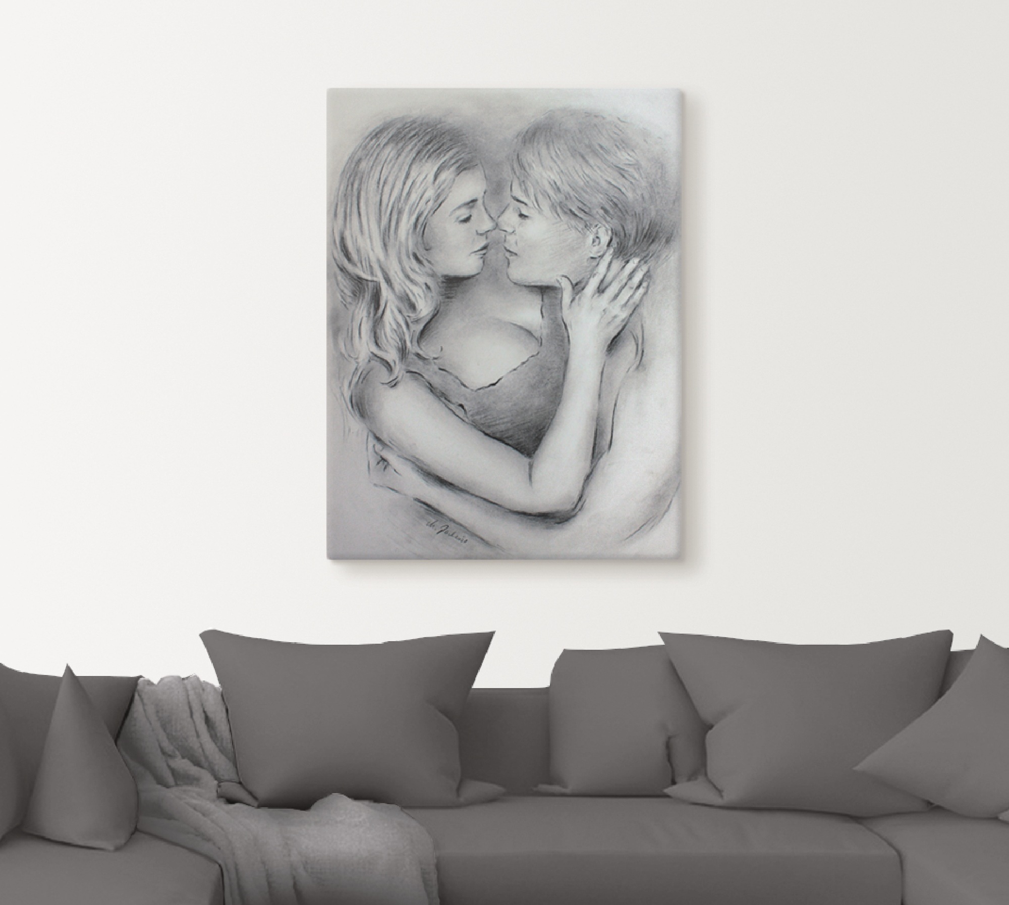 Artland Wandbild »Liebesgeflüster«, Paar, (1 St.), als Leinwandbild, Poster in verschied. Grössen