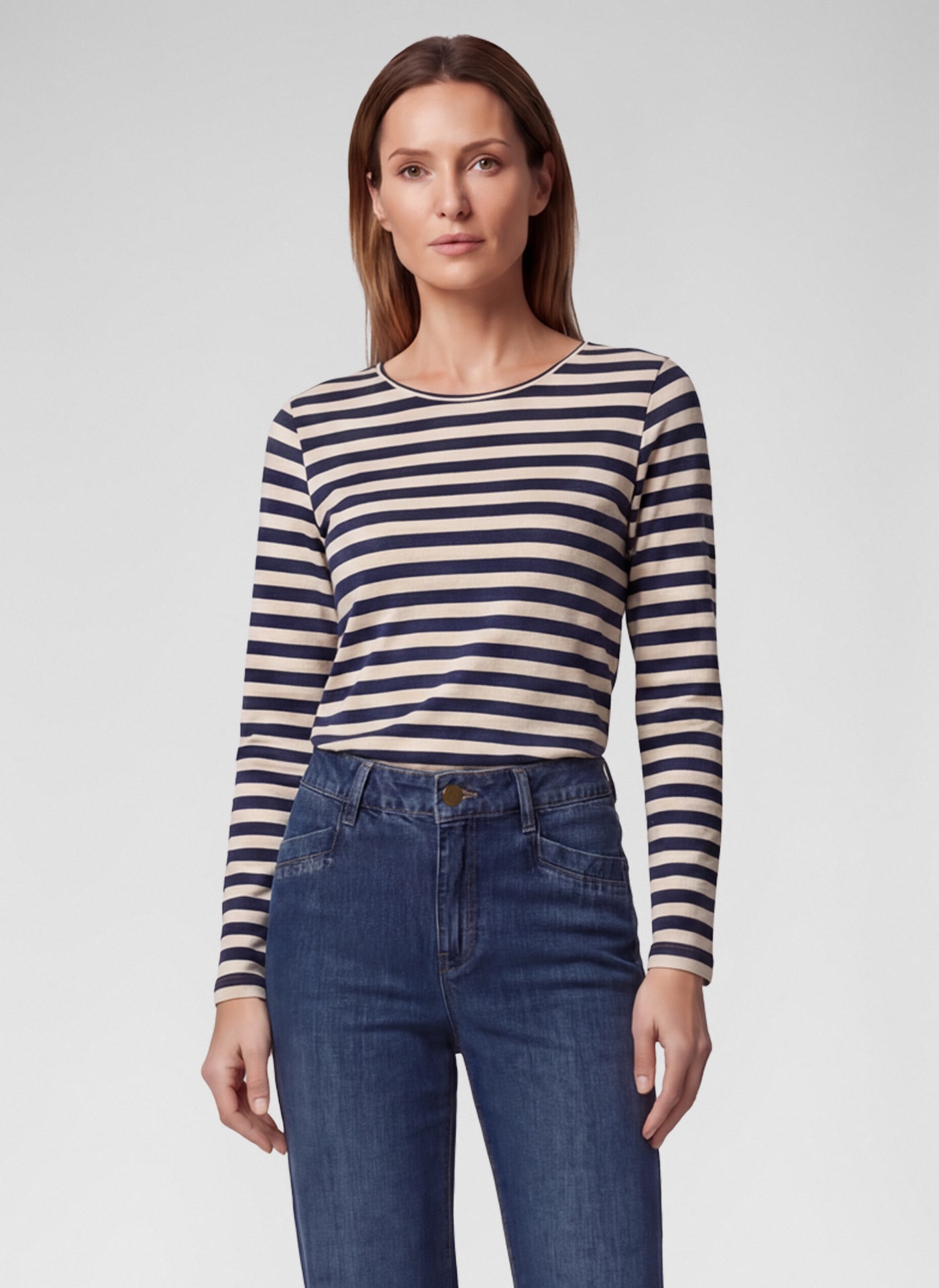 Image of Rabe 3/4-Arm-Shirt mit Rundhals und im Streifen-Look