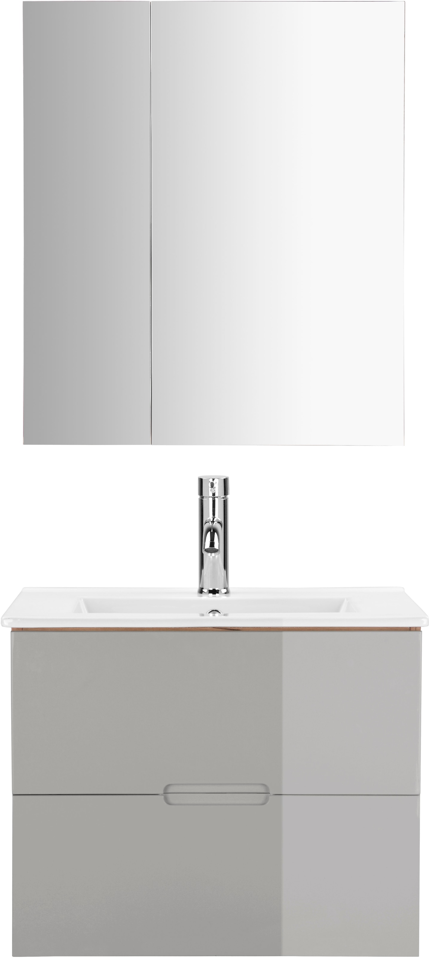 Image of welltime Badmöbel-Set "Lund Badmöbel Set Badschrank Badezimmerset"