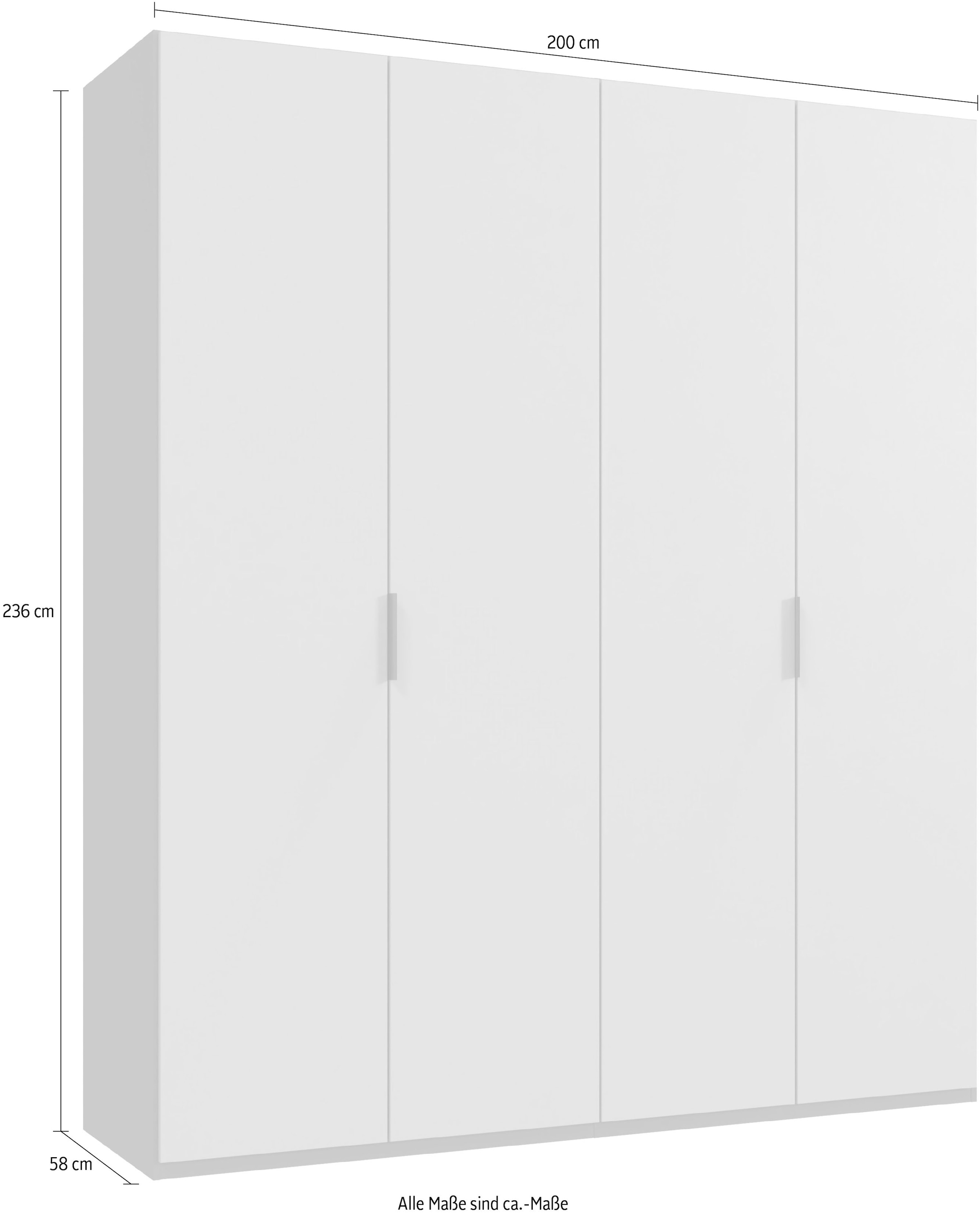 Wimex Kleiderschrank »Oxford by fresh to go, in 3 Breiten, Made in Germany«, (wahlweise mit oder ohne Spiegel), mit hochwertigen Falttüren für den perfekten Überblick