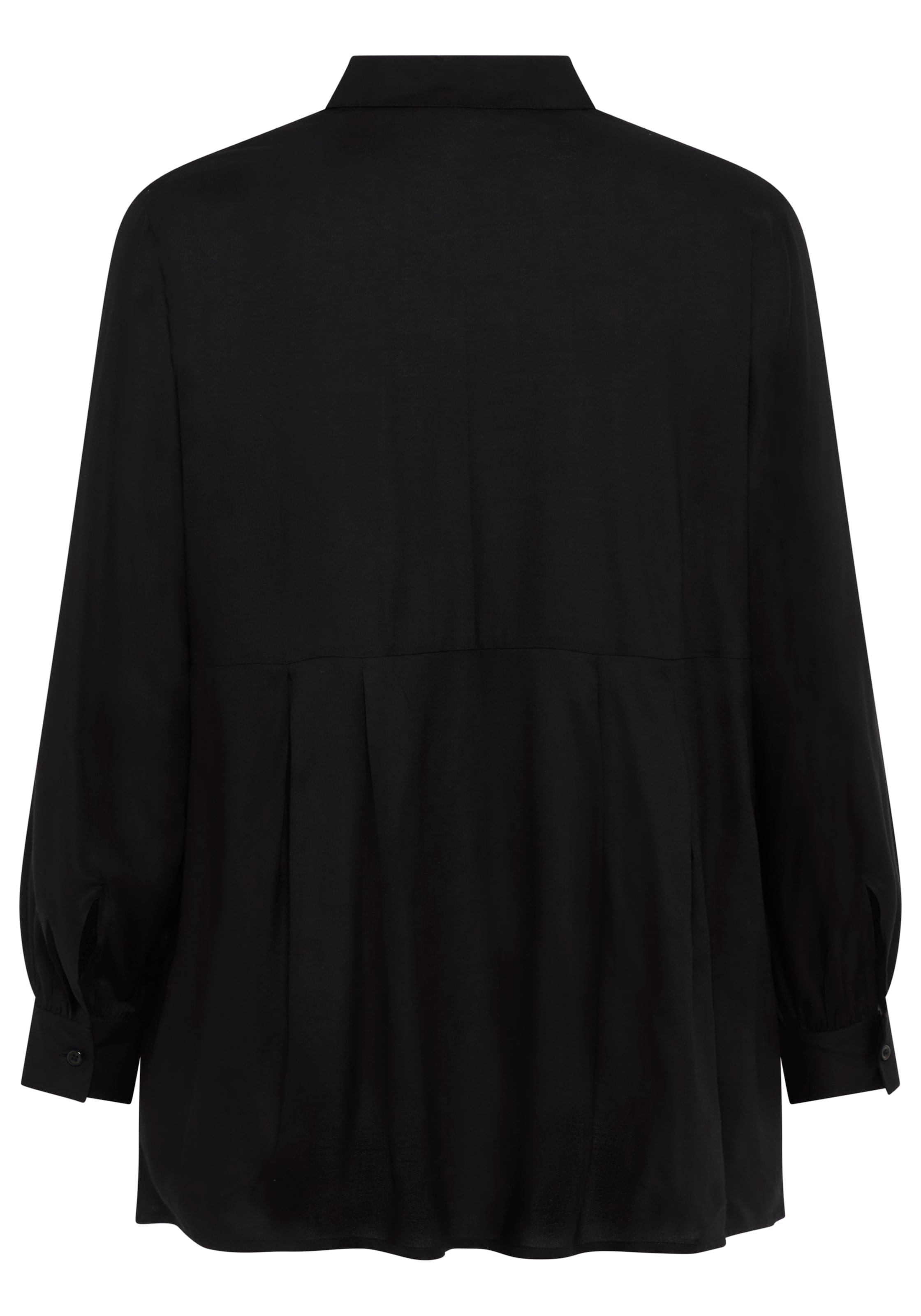 Laura Scott CURVE Chemisier long »Grosse Grössen« style féminin, en viscose, aspect uni, avec boutons