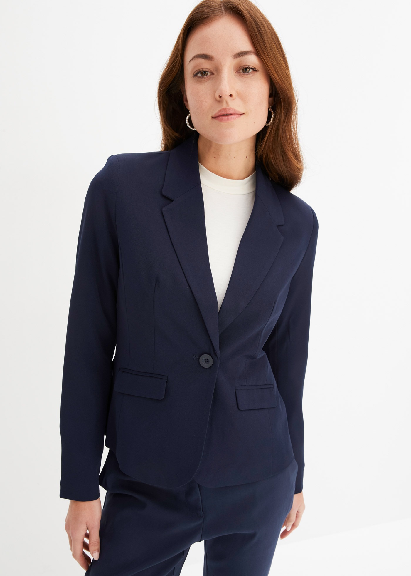 Image of bonprix Kurzblazer "Kurzblazer" eleganter Stil, Slim Fit, aus Polyester und Elasthan