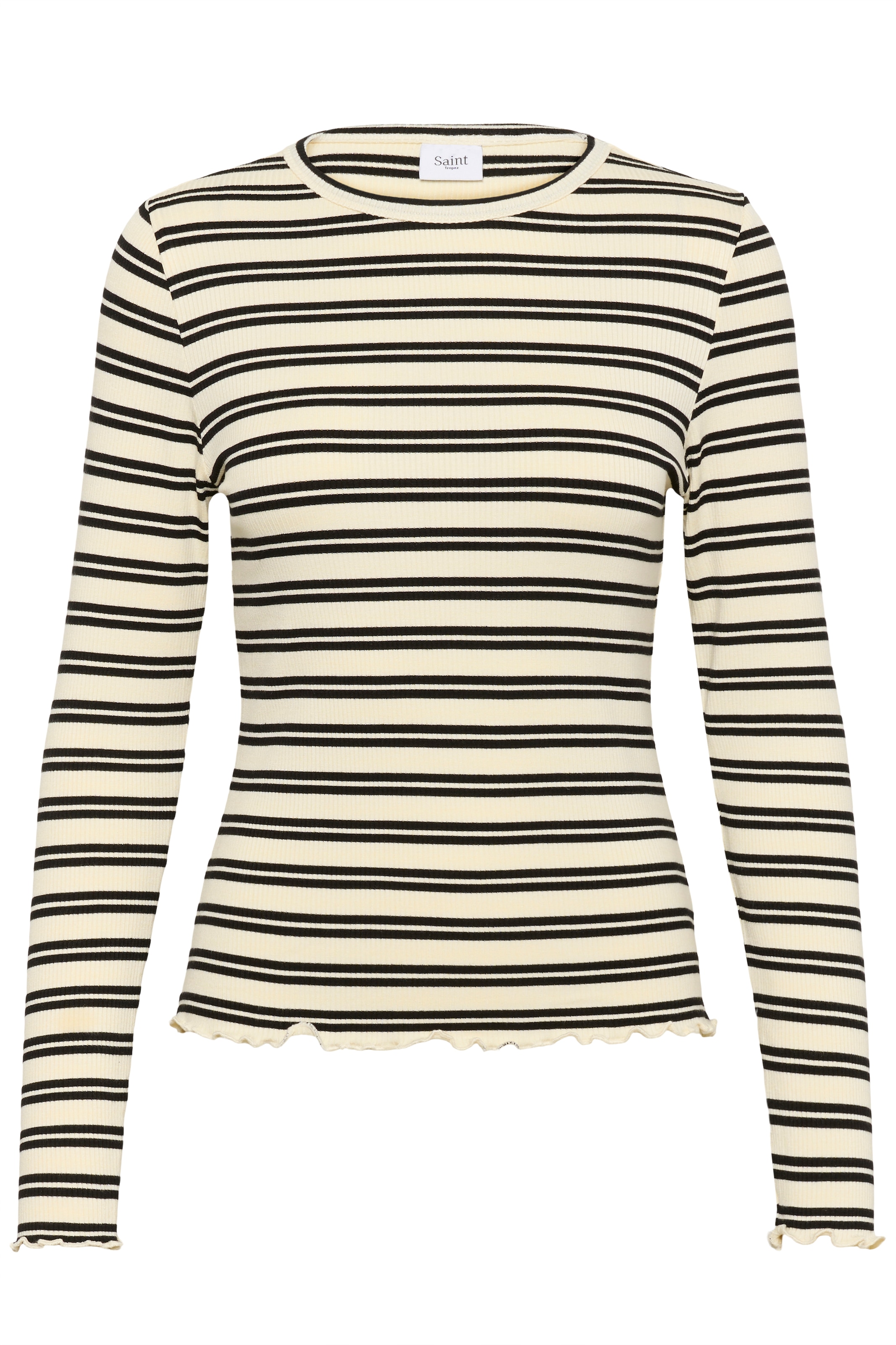 Saint Tropez T-shirt à manches longues »OlaliaSZ LS Blouse« Viskosemischung, figurbetonte Form