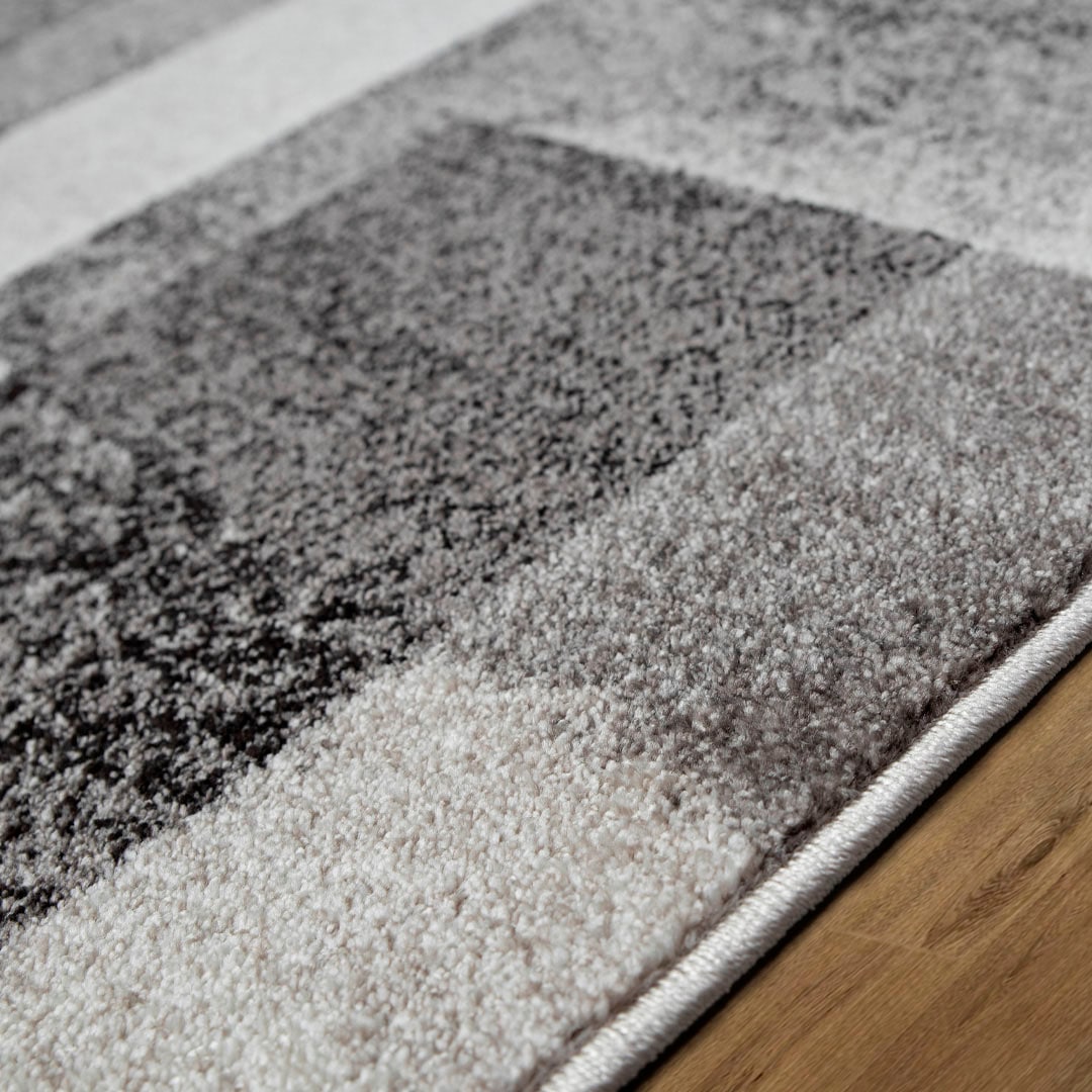 my home Teppich »Corine«, rechteckig, 9 mm Höhe, mit besonders weichem Flor, Kurzflor, modernes Karo-Design, grafisch