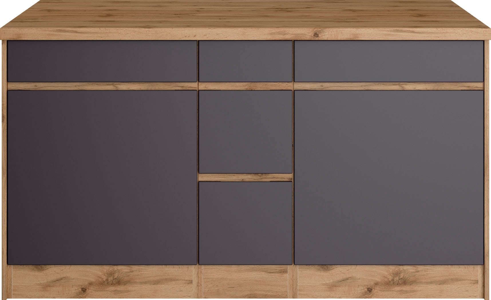 Image of KOCHSTATION Kochinsel "KS-Riesa" Breite 153 cm, Tiefe 100 cm, MDF-Fronten