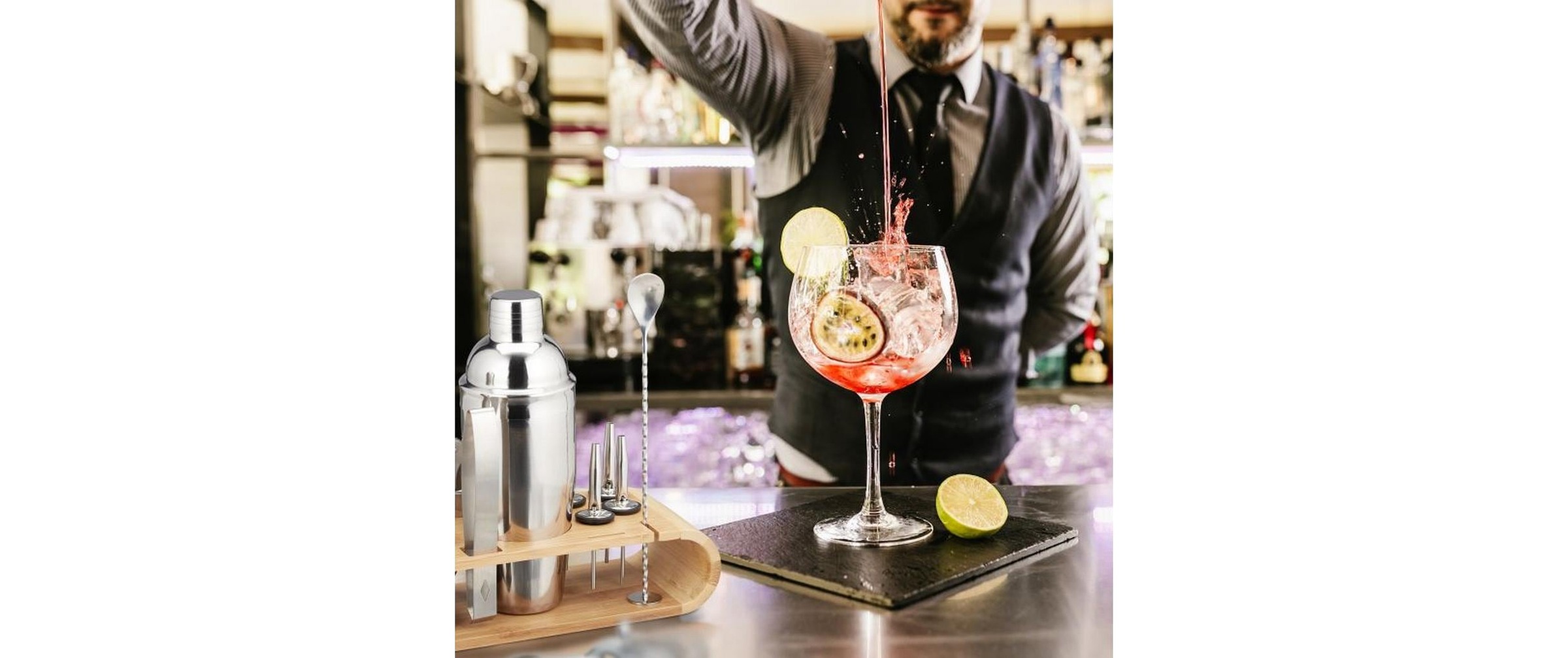 relaxdays Cocktail Shaker »680 l, Silber«