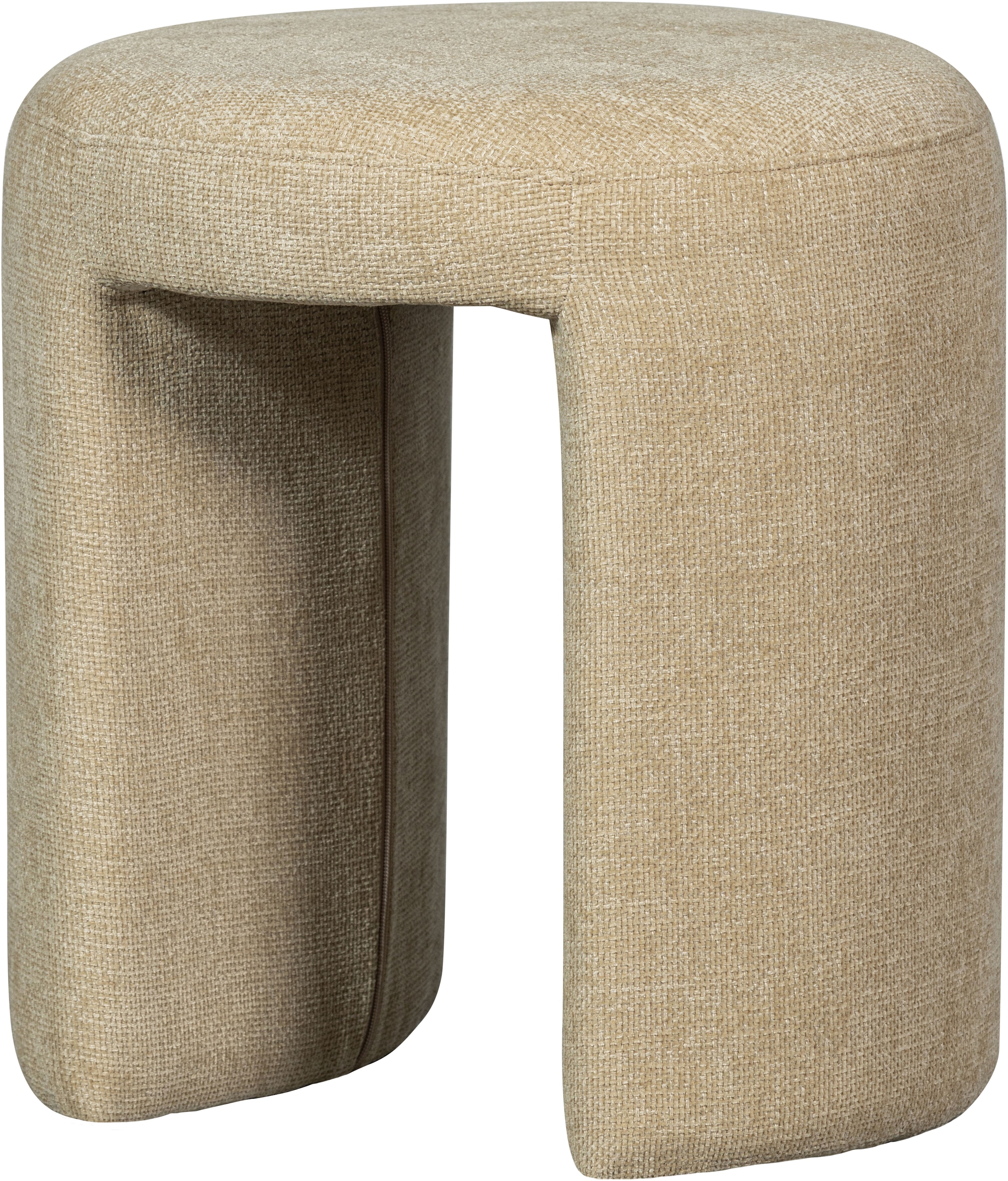 WOOOD Pouf »Charlie kompakte Form, vollständig gepolstertes B 45 x T 45 x H 47 cm« Très haute résistance à l'usure, capacité de charge 100 kg, hauteur d'assise moyenne