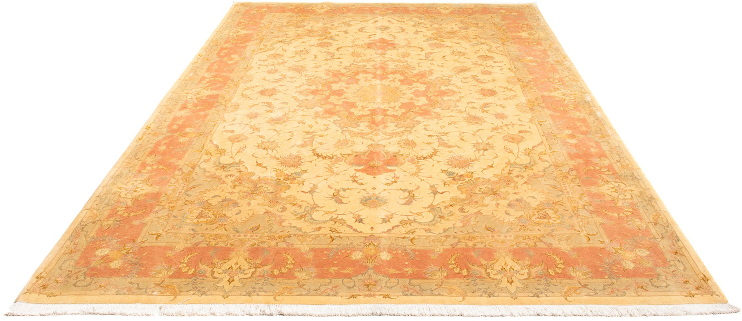 Image of morgenland Orientteppich »Perser - Täbriz - Royal - 300 x 205 cm - hellbraun«, rechteckig, 7 mm Höhe, Wohnzimmer, Handgeknüpft, Einzelstück mit Zertifikat bei Ackermann Versand Schweiz