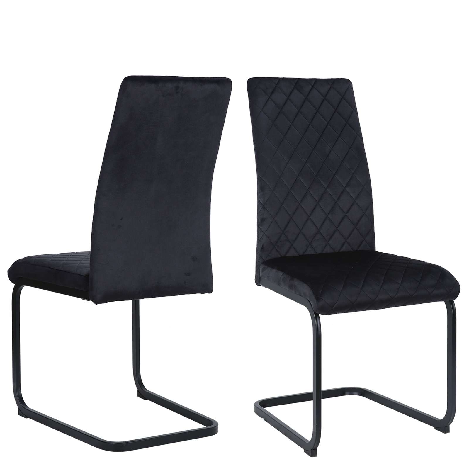 GOODproduct Chaise de salle à manger »Valbourg« () chaise cantilever, dossier et assise rembourrés, lot de 2