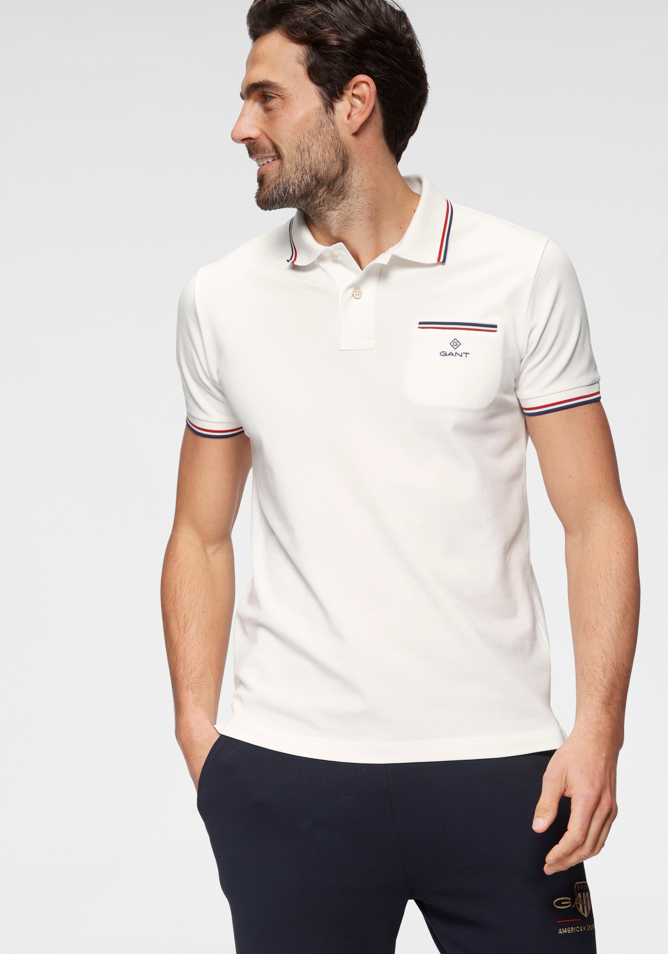 Image of Gant Poloshirt »D1. 3-COL TIPPING PIQUE RUGGER« bei Ackermann Versand Schweiz