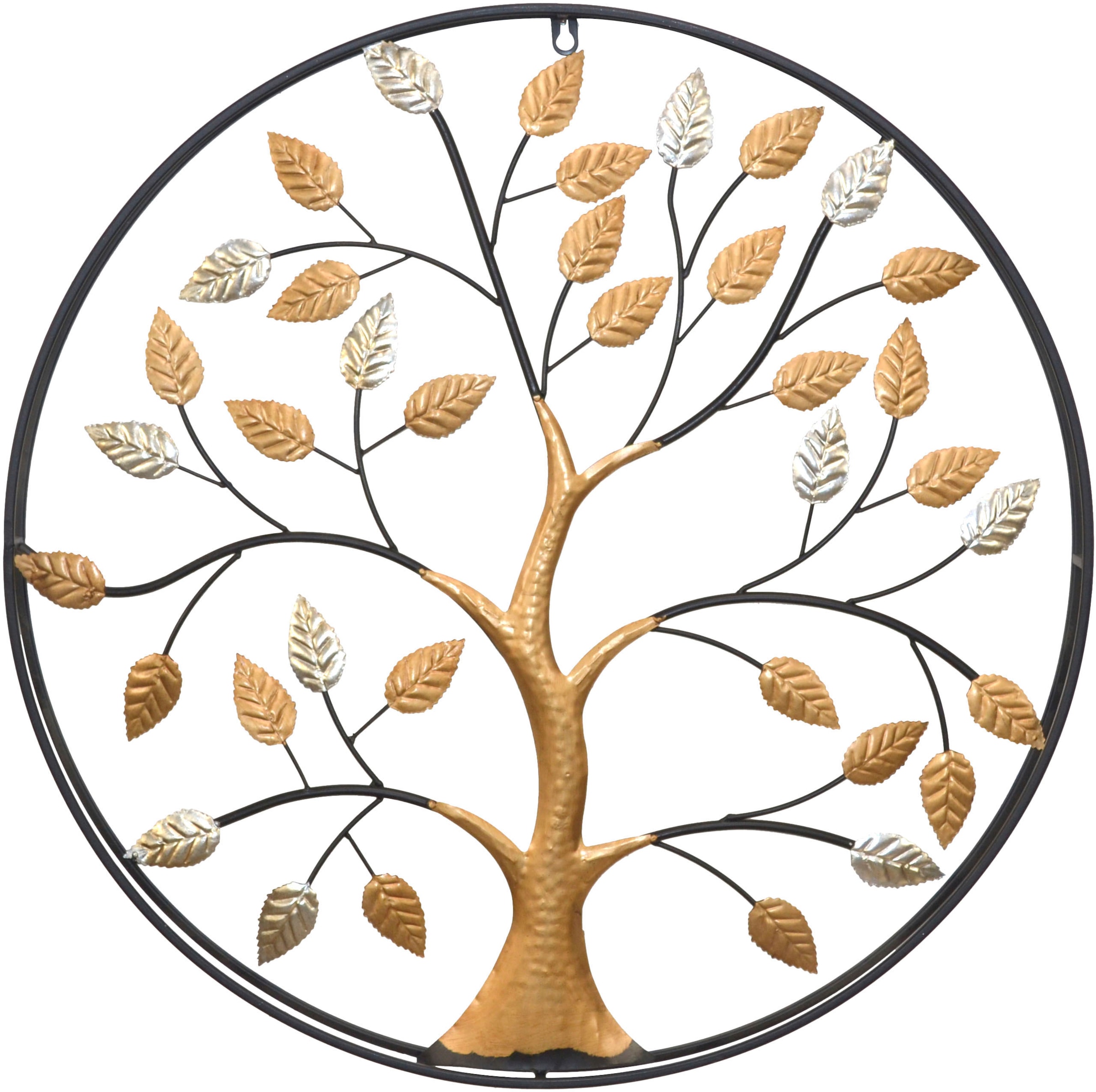 Image of HOFMANN LIVING AND MORE Wanddekoobjekt "Wanddekoration" Baum aus Metall, mit Rahmen