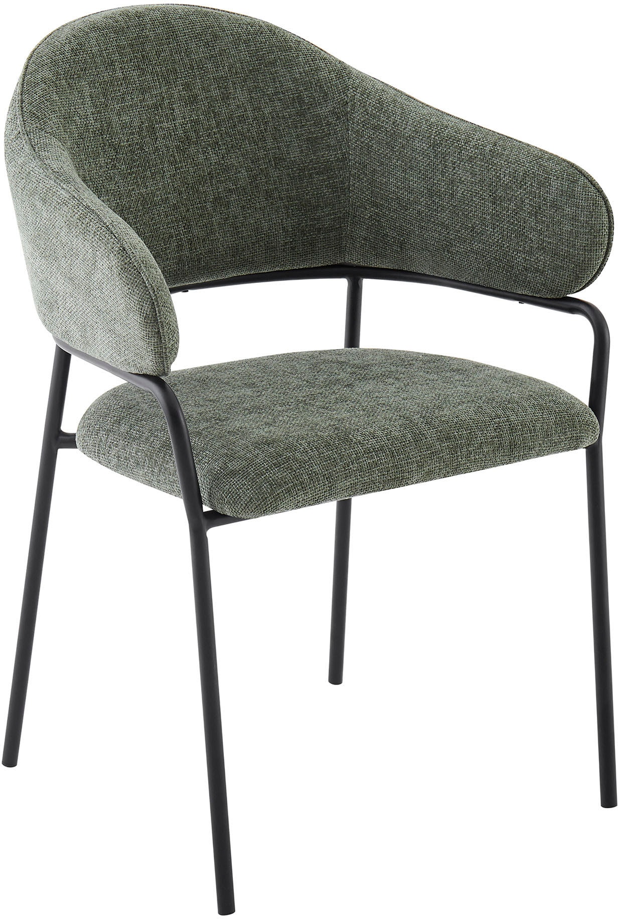 byLIVING Chaise de salle à manger »Curve« (Set) 2 cuismoderner Stoff Stuhl mit gemütlichem Sitzkomfort, verschiedene Farben.