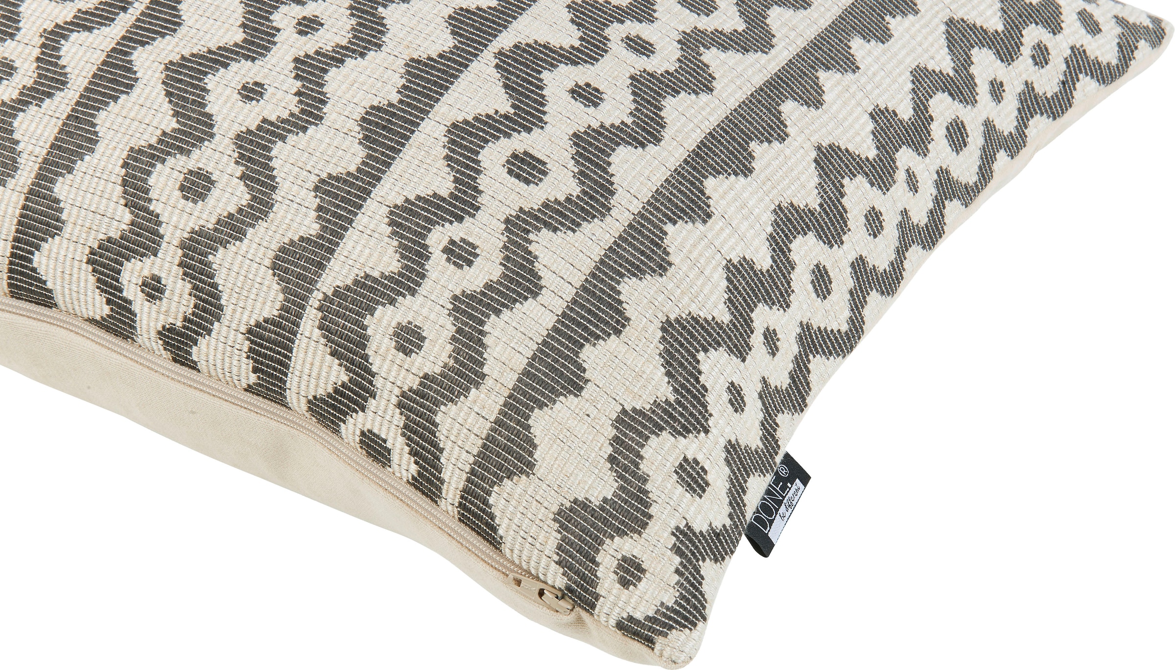 done.® Dekokissen »Lidia« Jacquardgewebte Kissenhülle ohne Füllung mit Leinenanteil, 1 Stück