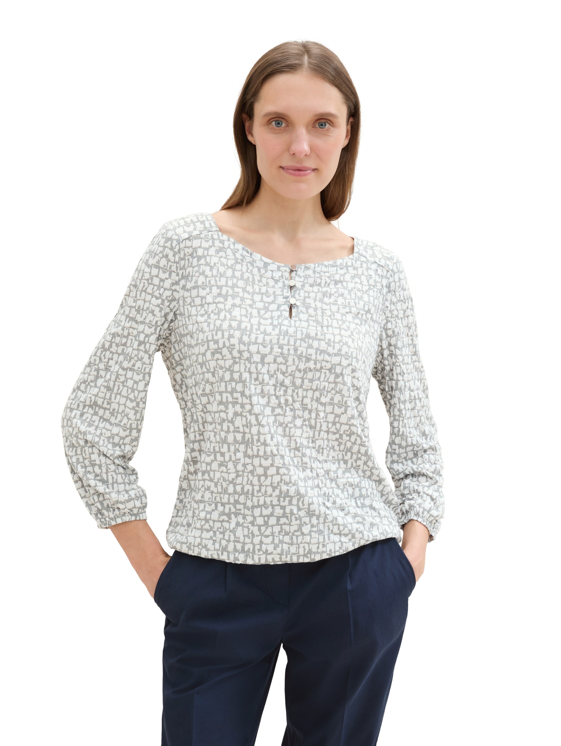 Langarmshirt, mit All-Over Print